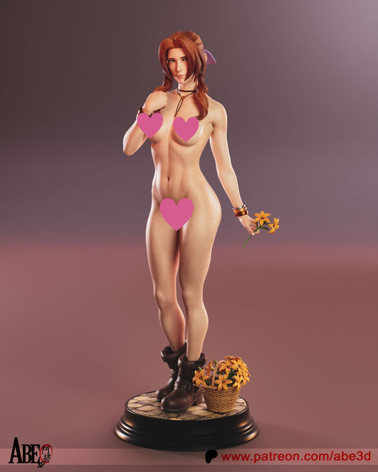 Aerith NSFW - Unassembled and Unpainted Garage Kit - Model Designed by Abe3D