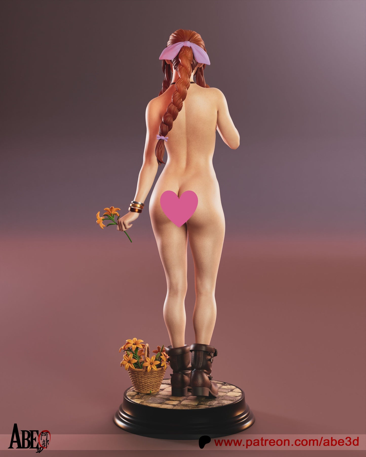 Aerith NSFW - Unassembled and Unpainted Garage Kit - Model Designed by Abe3D