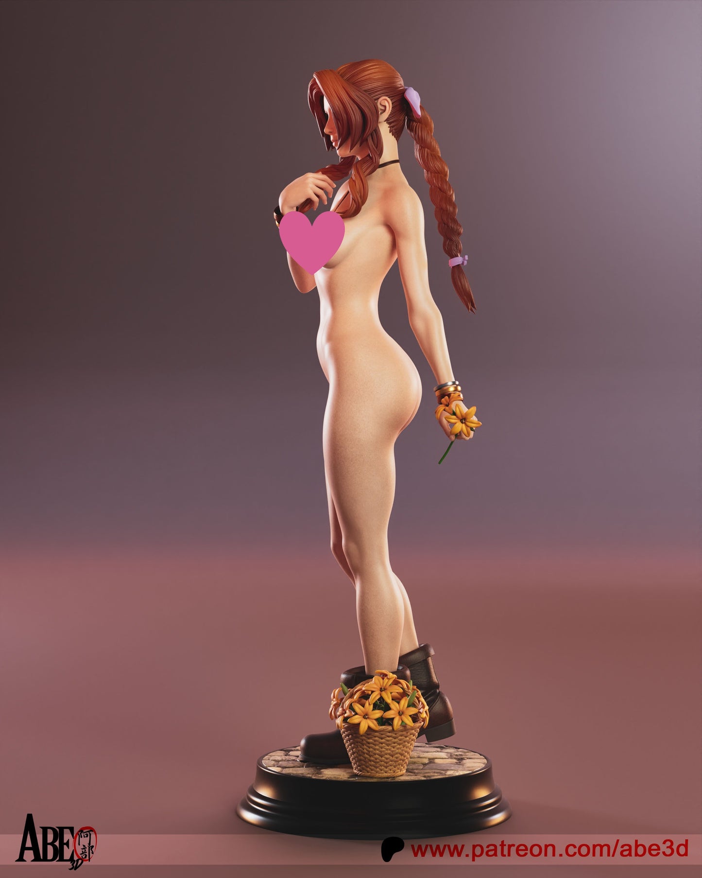Aerith NSFW - Unassembled and Unpainted Garage Kit - Model Designed by Abe3D