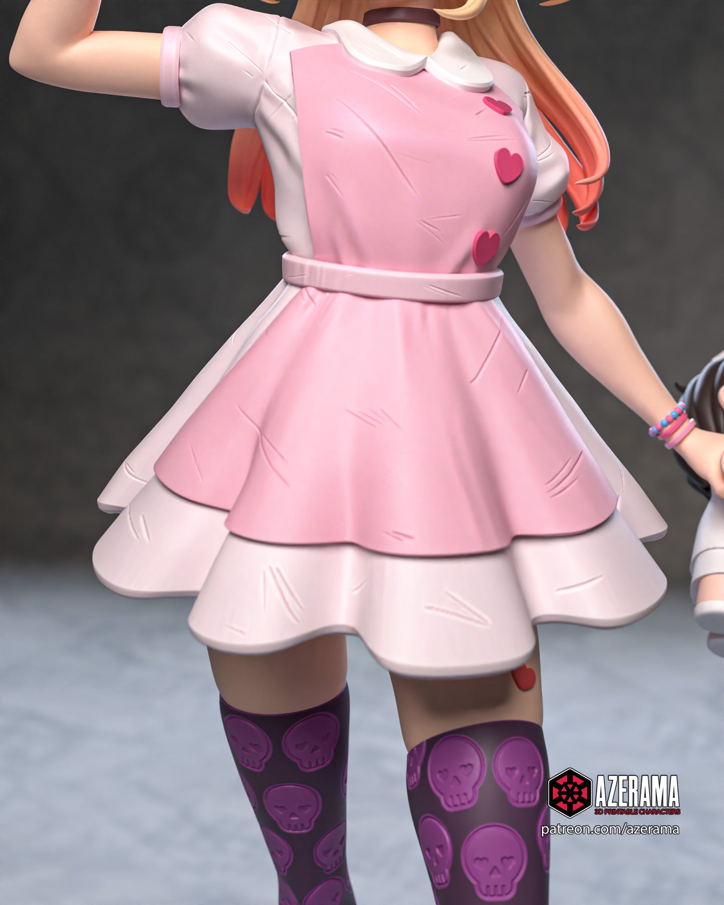Ahko (Nurse, Queen, Skirt Outfit) - Unassembled and Unpainted Garage Kit - Model Designed by Azerama