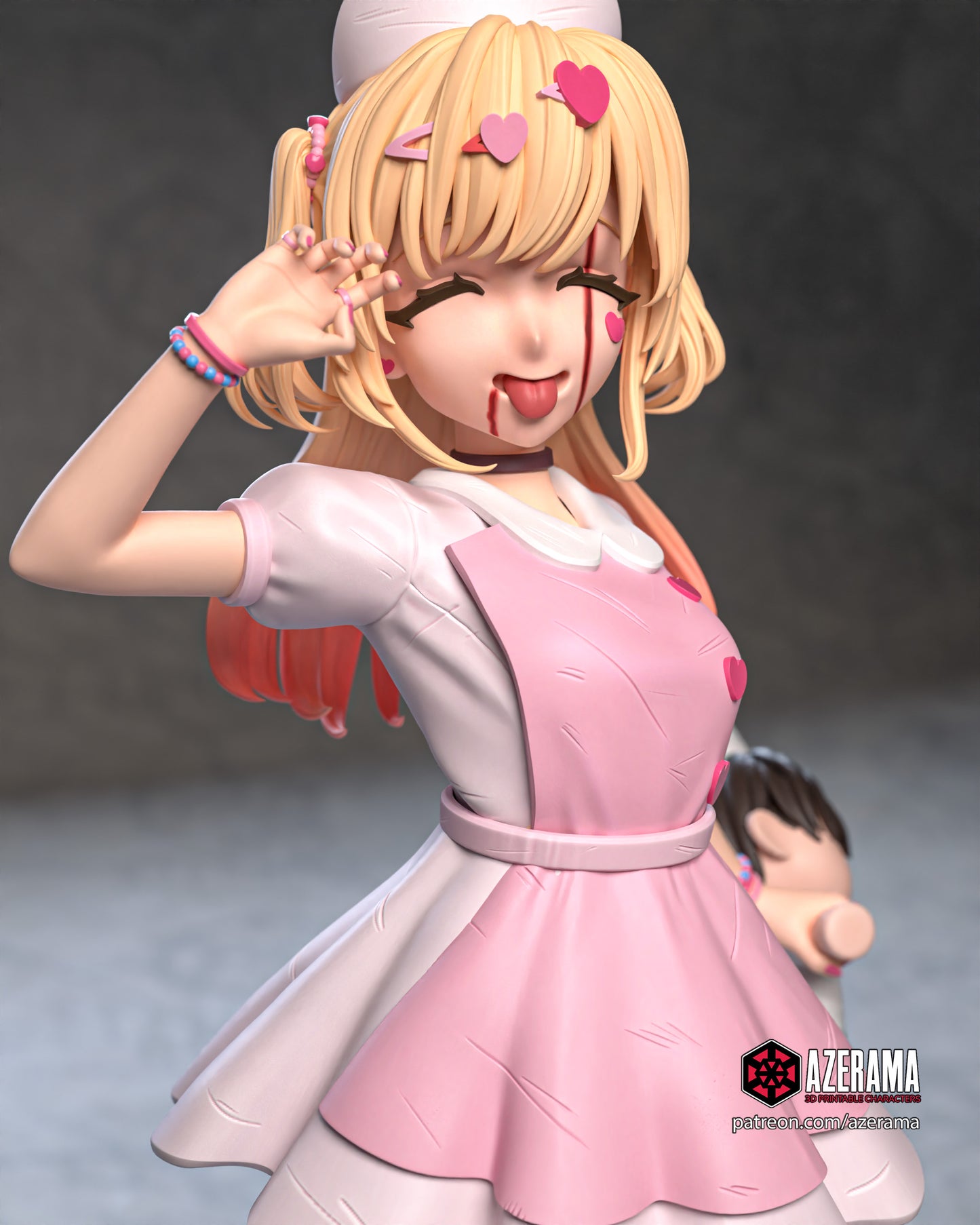 Ahko (Nurse, Queen, Skirt Outfit) - Unassembled and Unpainted Garage Kit - Model Designed by Azerama