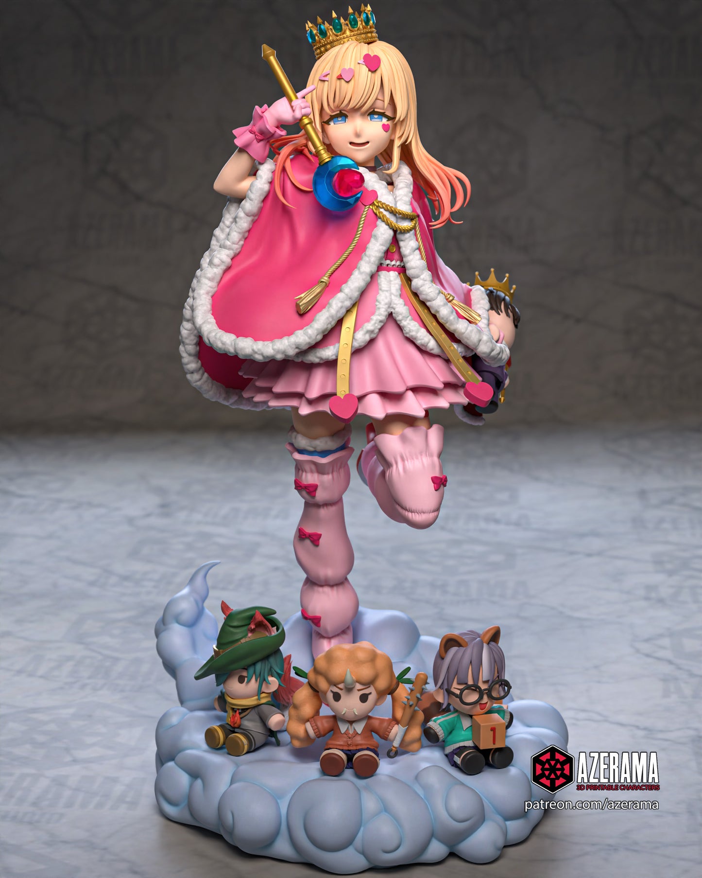 Ahko (Nurse, Queen, Skirt Outfit) - Unassembled and Unpainted Garage Kit - Model Designed by Azerama