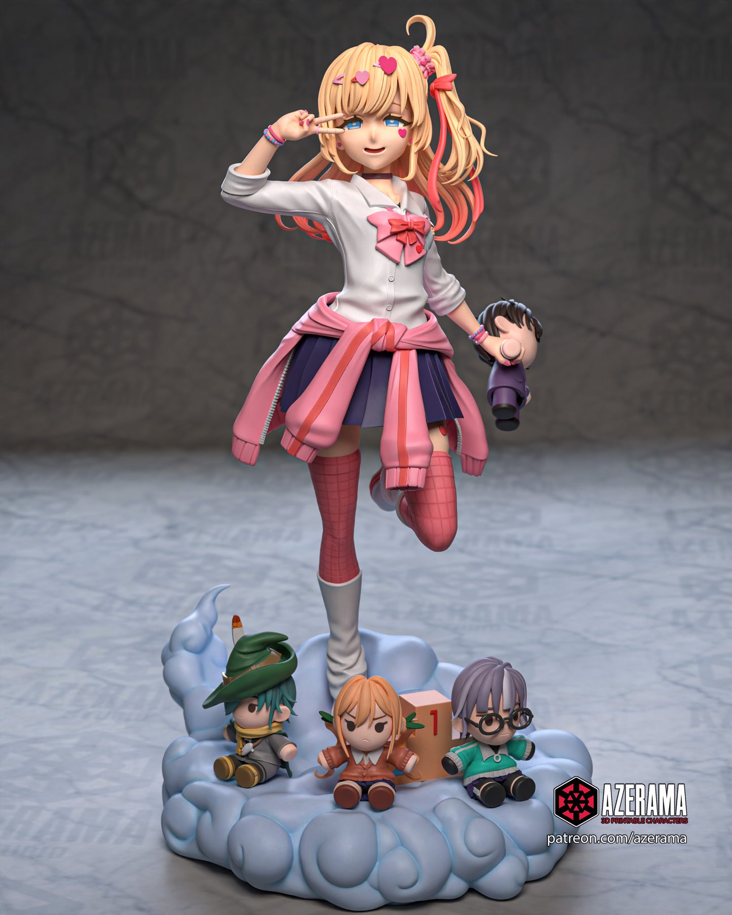Ahko (Nurse, Queen, Skirt Outfit) - Unassembled and Unpainted Garage Kit - Model Designed by Azerama