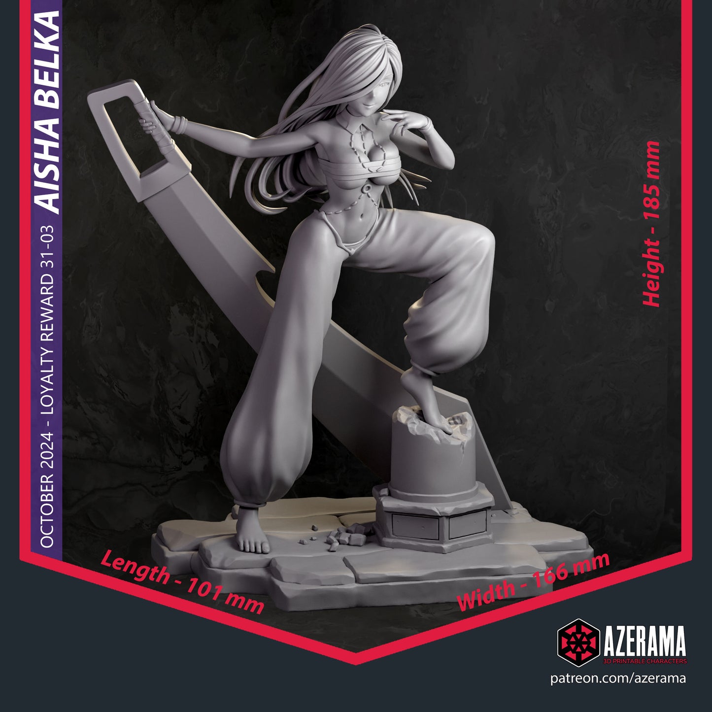 Aisha - Unassembled and Unpainted Garage Kit - Model Designed by Azerama