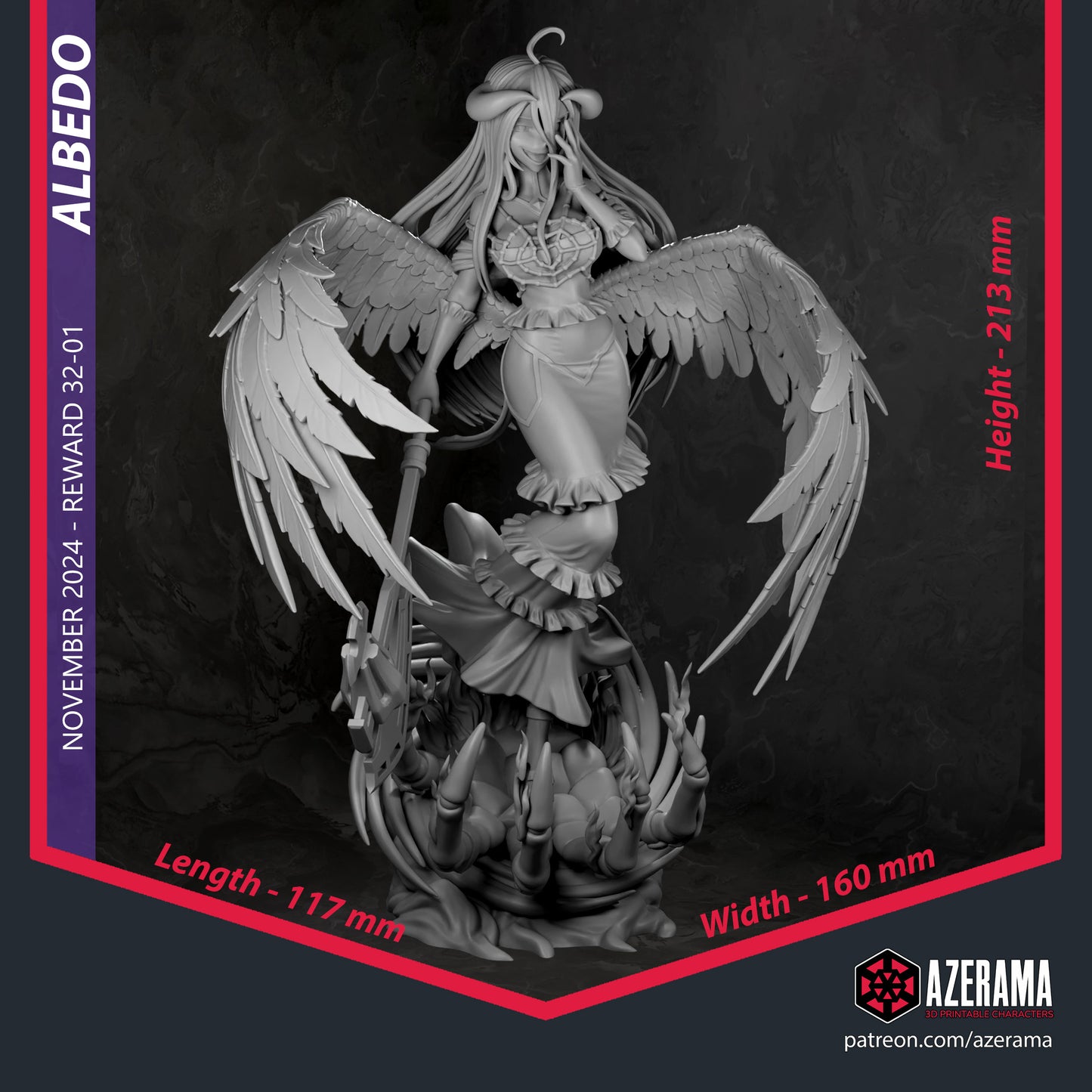 Albedo - Unassembled and Unpainted Garage Kit - Model Designed by Azerama