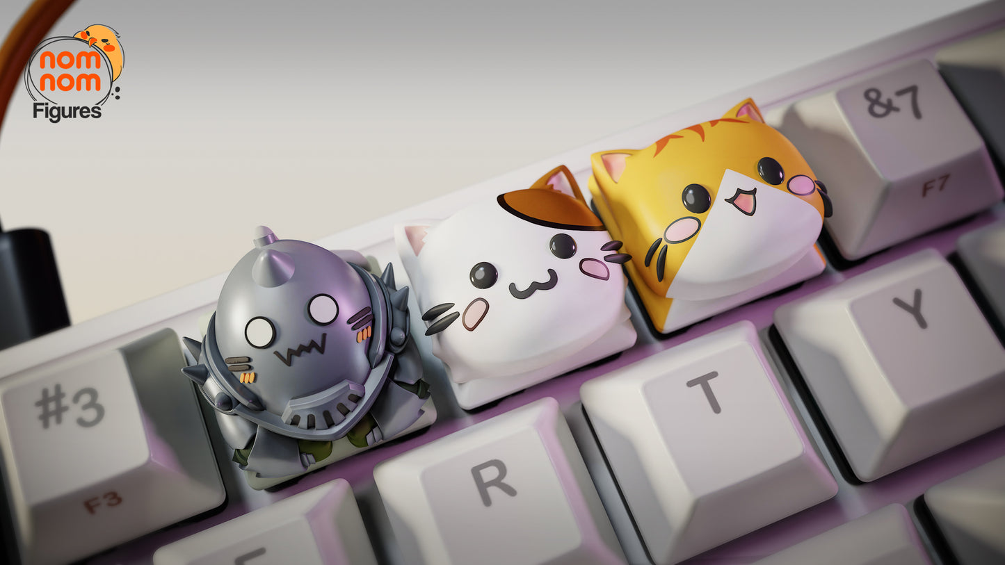 Alphonse and Cats - UNPAINTED - Model Designed by NomNom Figures