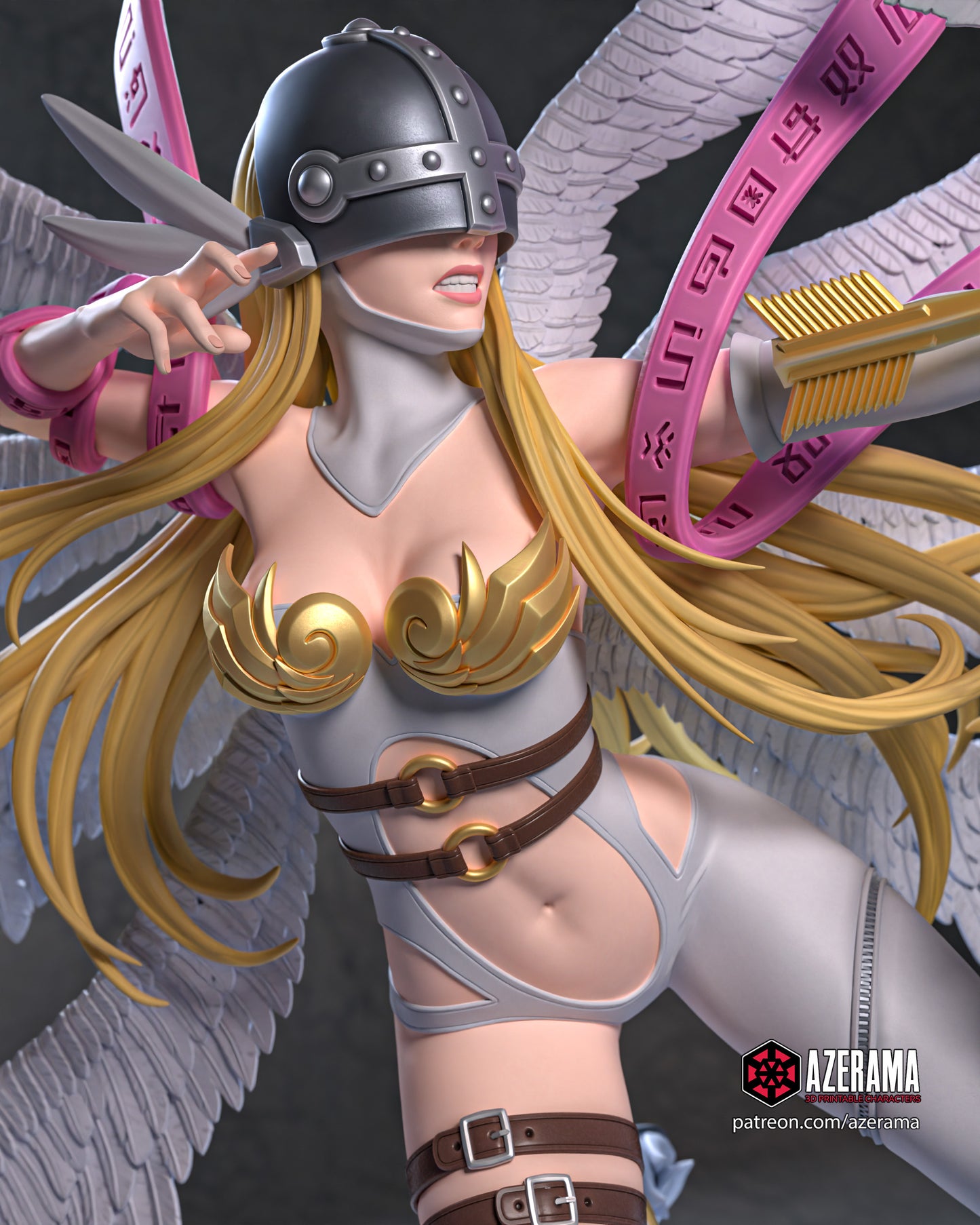 Angewomon - Unassembled and Unpainted Garage Kit - Model Designed by Azerama