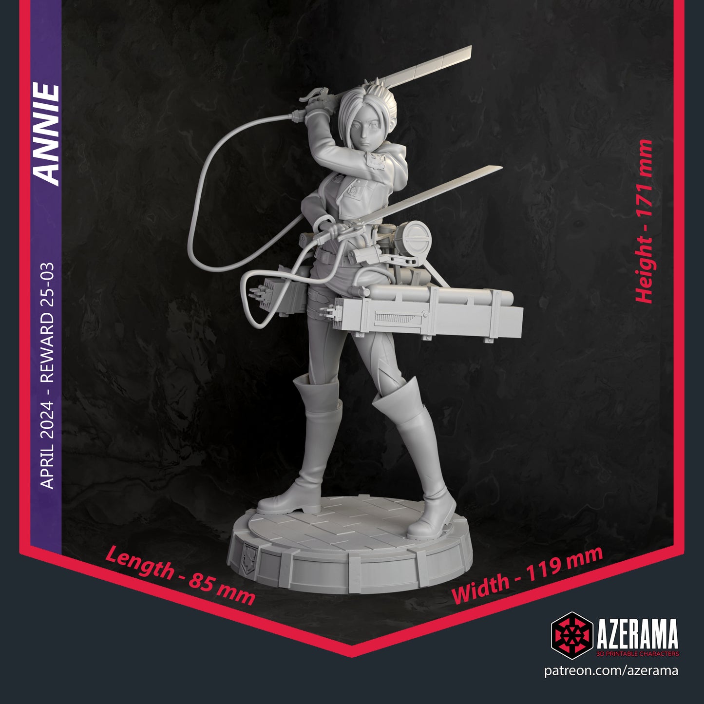 Annie - Unassembled and Unpainted Garage Kit - Model Designed by Azerama
