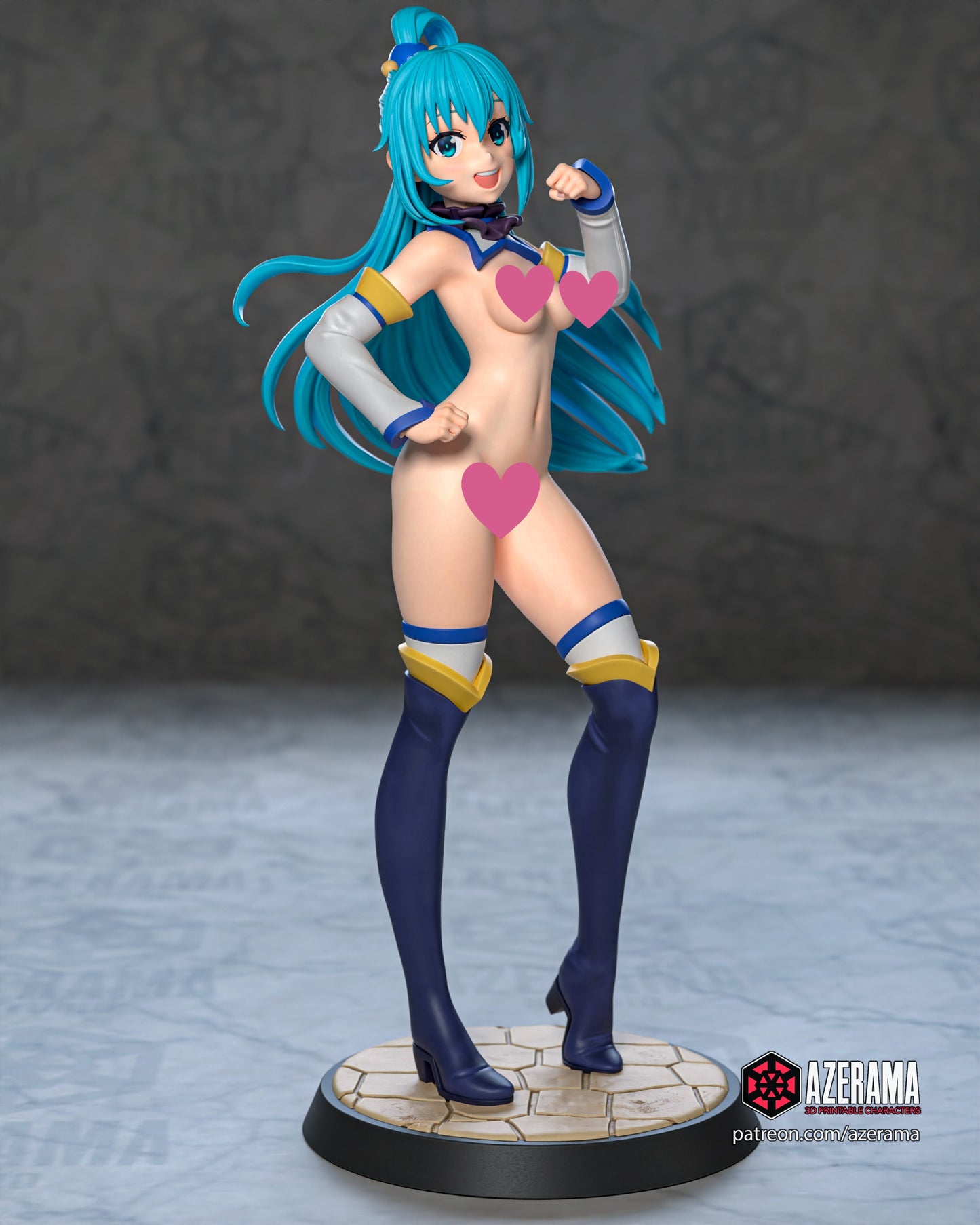 Aqua NSFW - Unassembled and Unpainted Garage Kit - Model Designed by Azerama