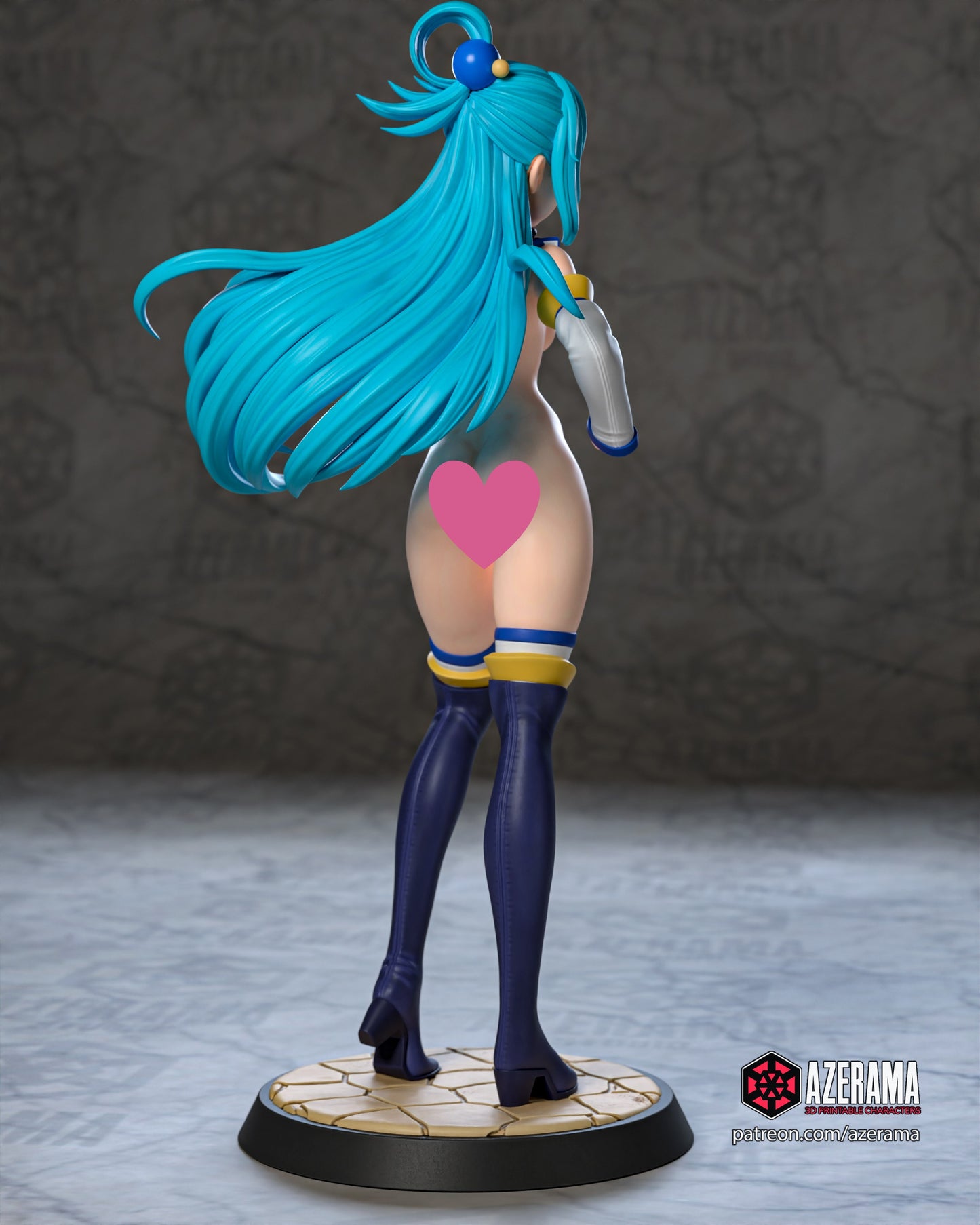 Aqua NSFW - Unassembled and Unpainted Garage Kit - Model Designed by Azerama