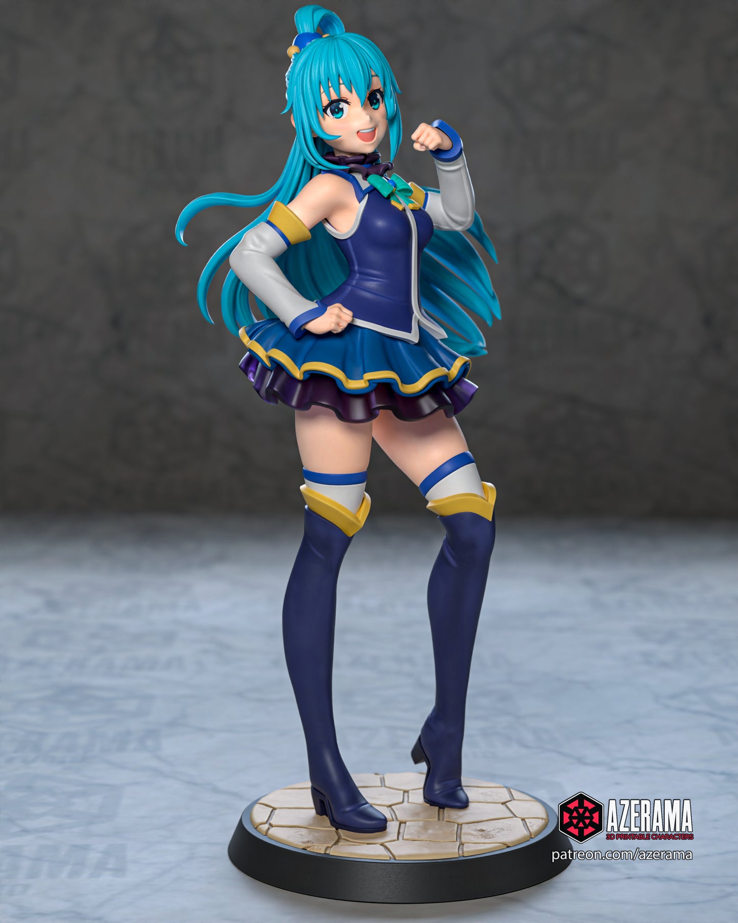 Aqua - Unassembled and Unpainted Garage Kit - Model Designed by Azerama