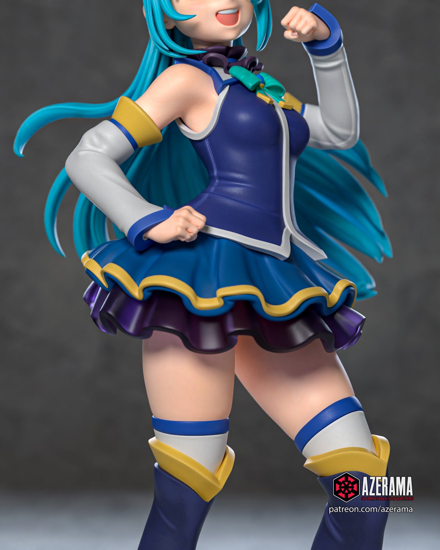 Aqua - Unassembled and Unpainted Garage Kit - Model Designed by Azerama