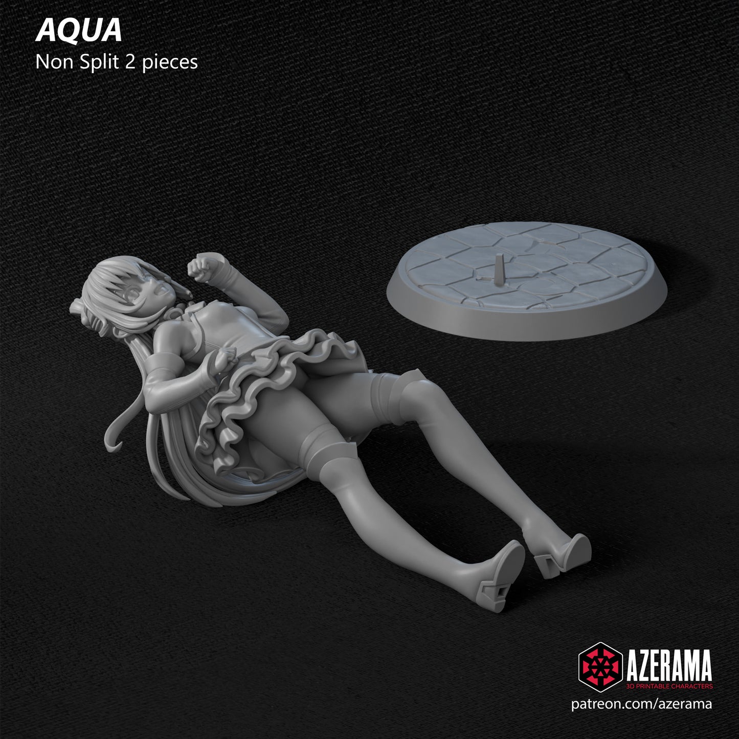 Aqua - Unassembled and Unpainted Garage Kit - Model Designed by Azerama