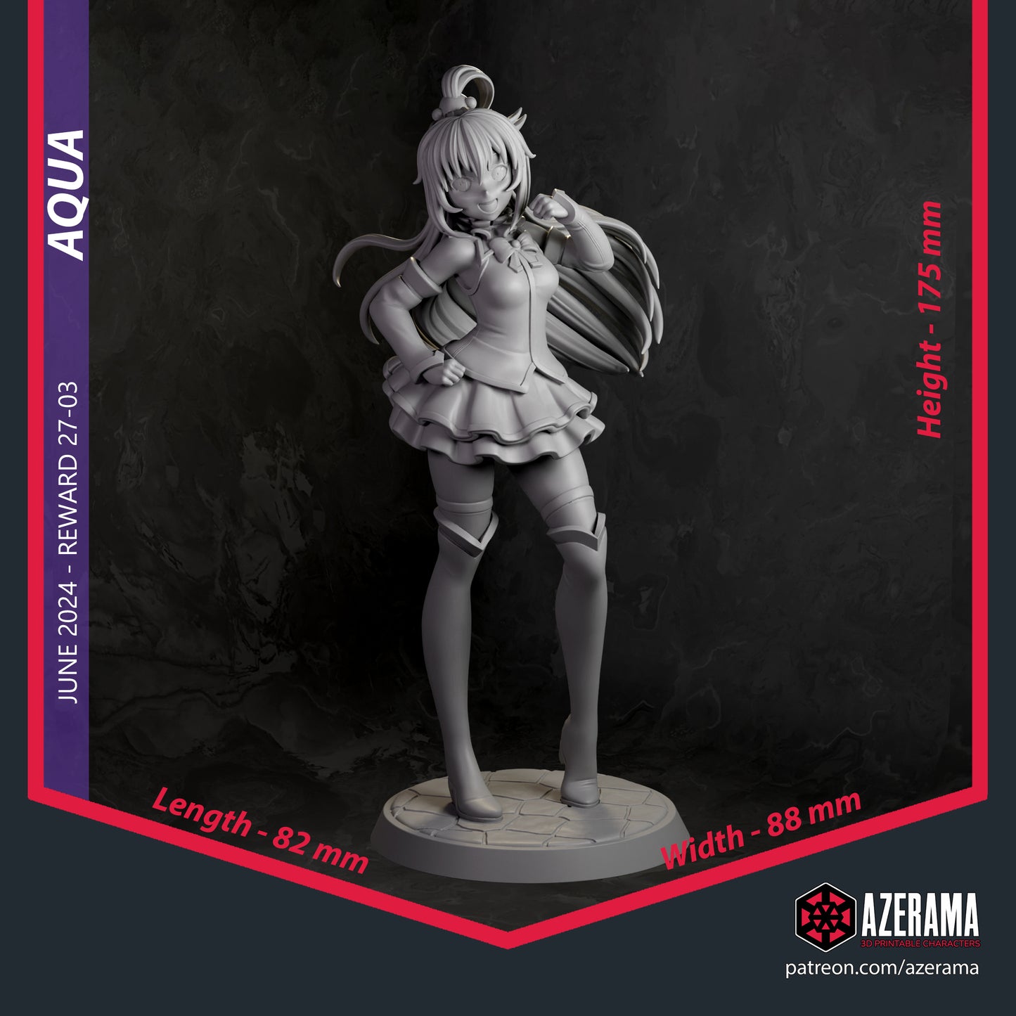 Aqua - Unassembled and Unpainted Garage Kit - Model Designed by Azerama