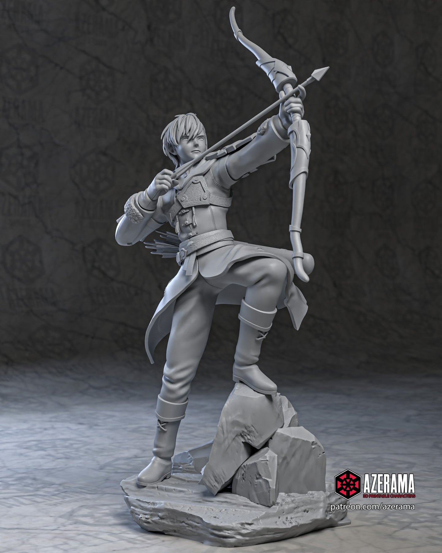 Ashe - Unassembled and Unpainted Garage Kit - Model Designed by Azerama