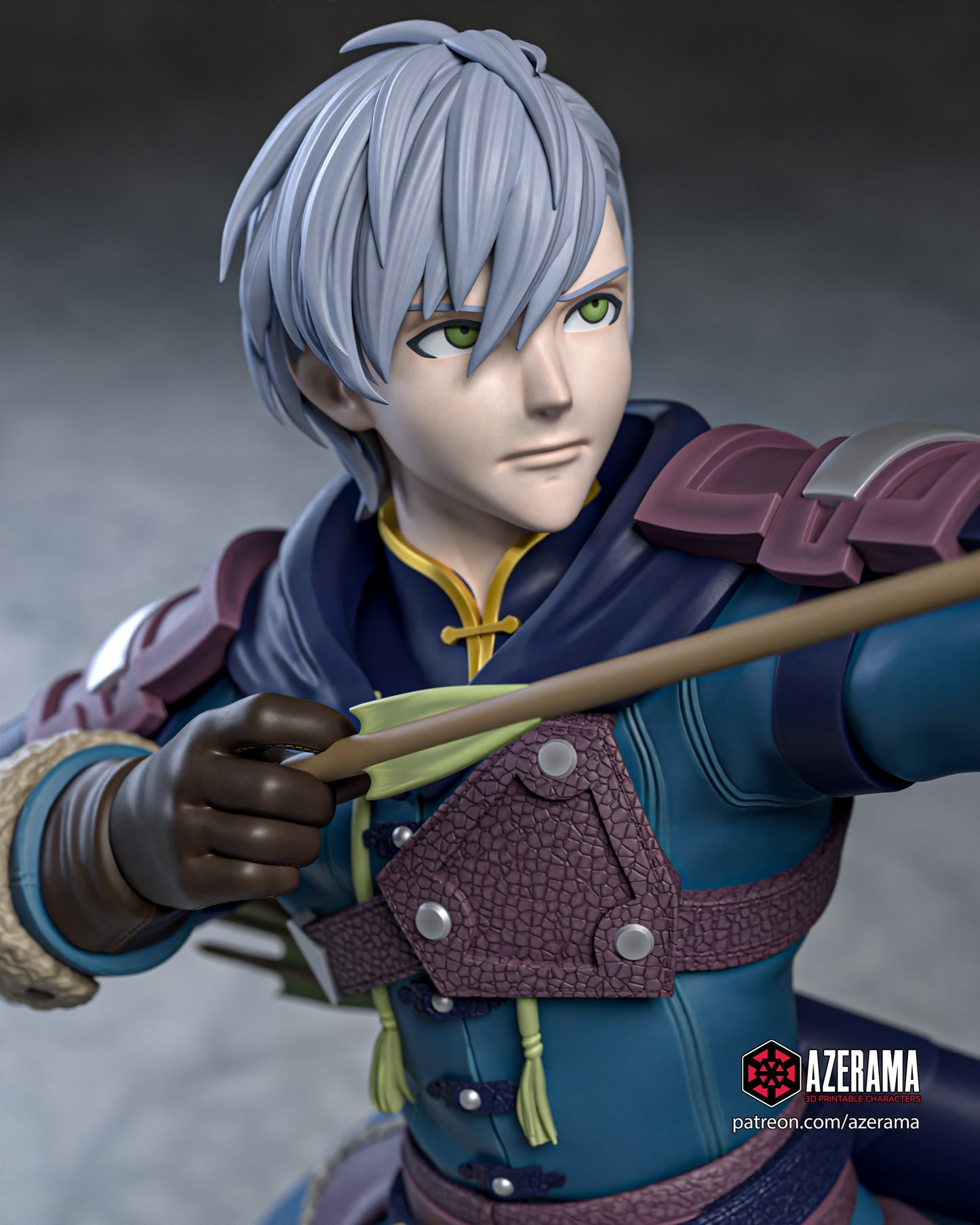 Ashe - Unassembled and Unpainted Garage Kit - Model Designed by Azerama
