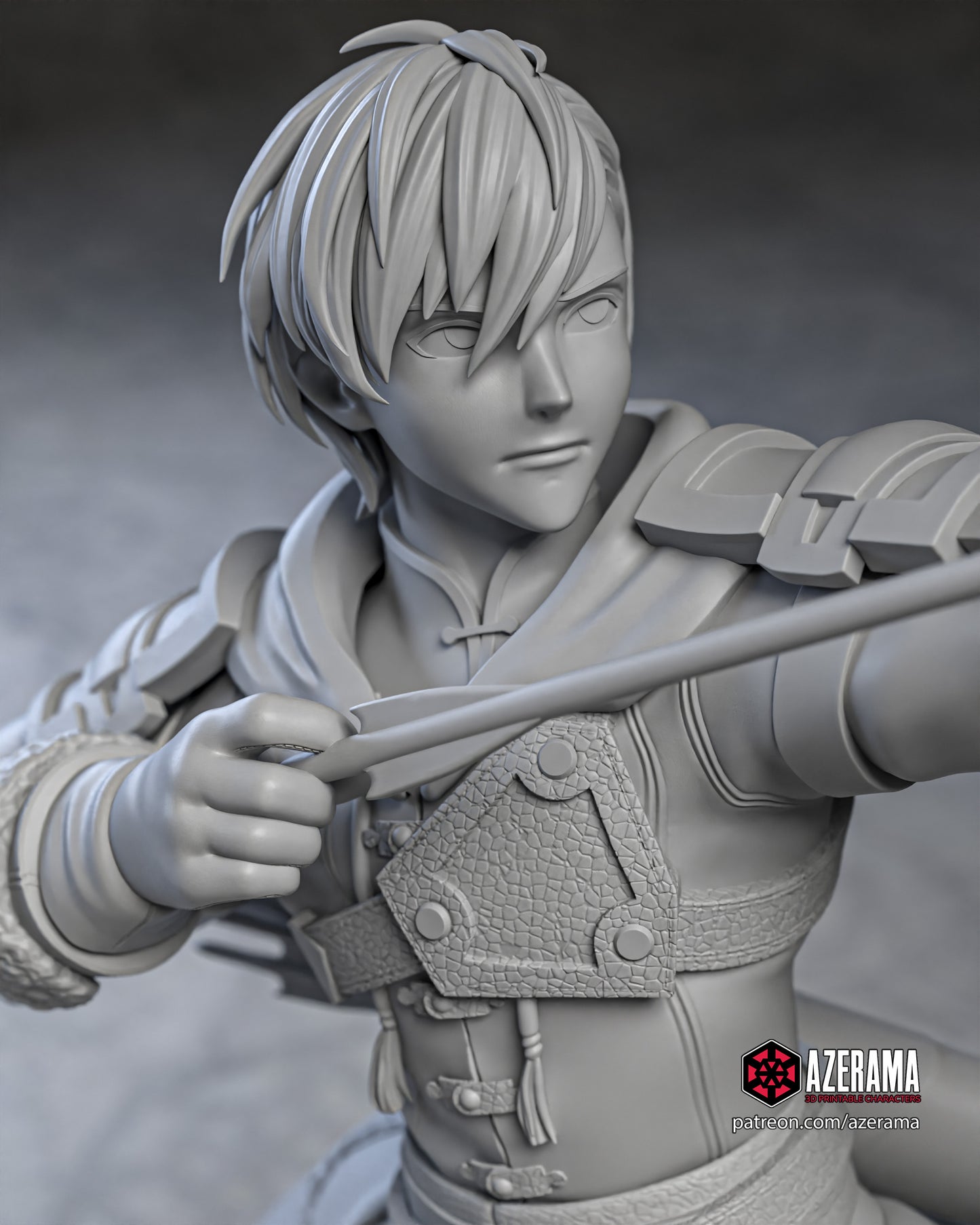 Ashe - Unassembled and Unpainted Garage Kit - Model Designed by Azerama