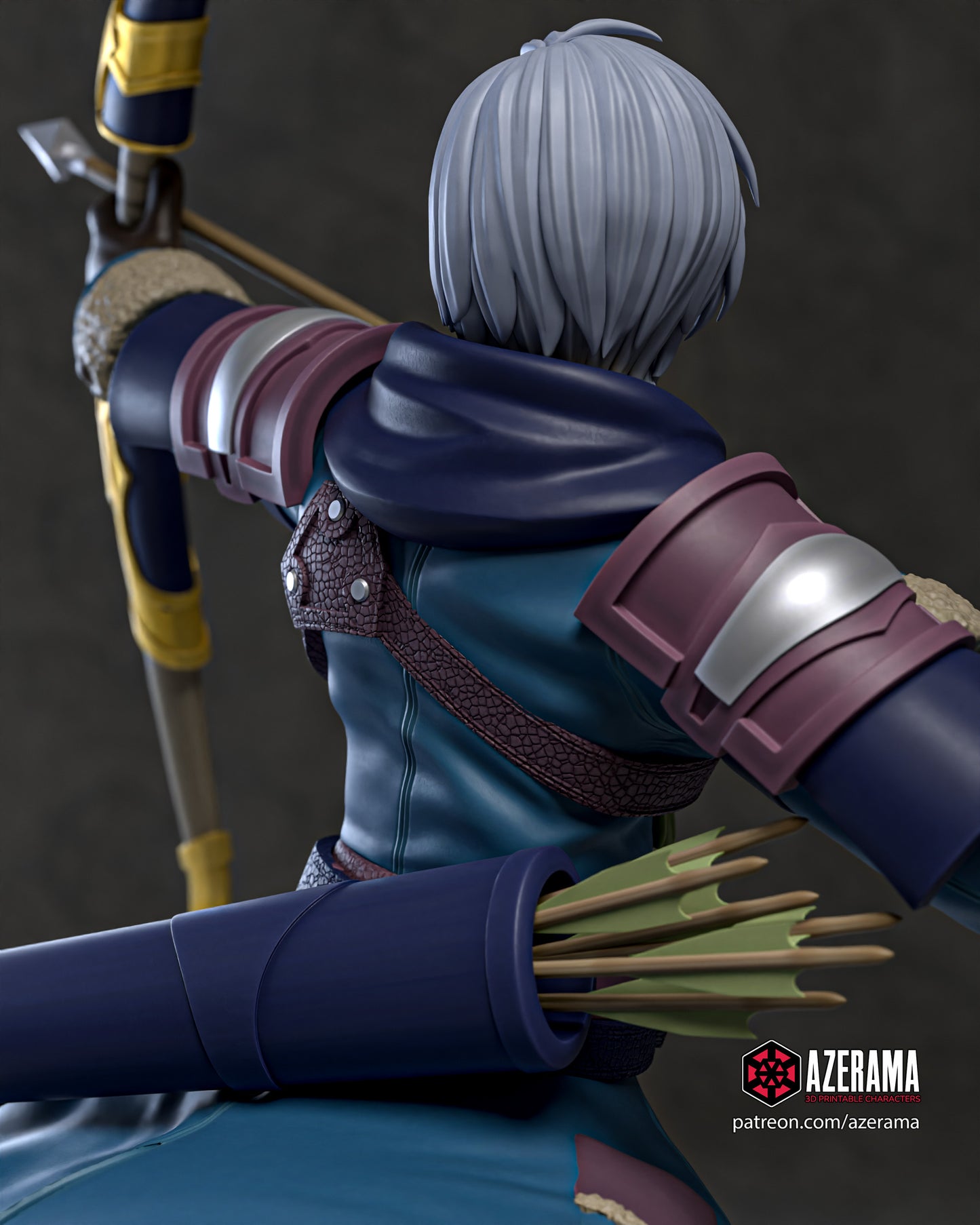 Ashe - Unassembled and Unpainted Garage Kit - Model Designed by Azerama
