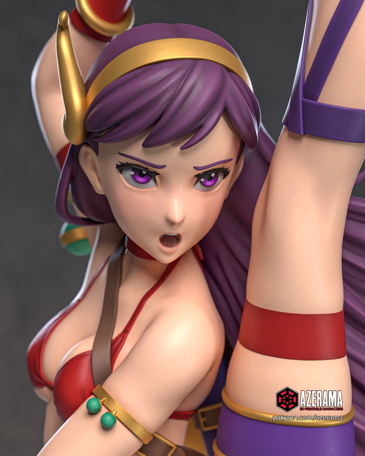 Athena (KOF) - Unassembled and Unpainted Garage Kit - Model Designed by Azerama