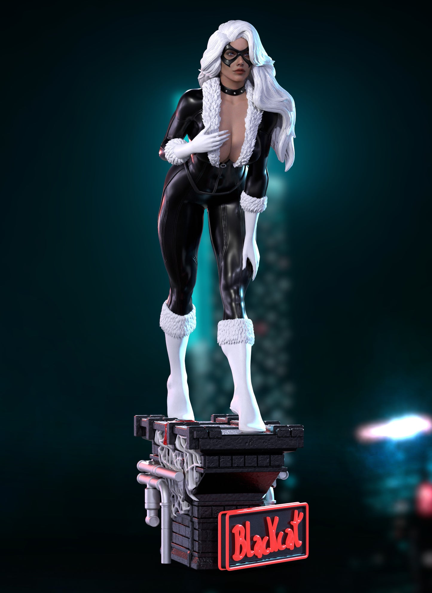 Black Cat - Unassembled and Unpainted Garage Kit - Model Designed by Abe3d/MATC3D
