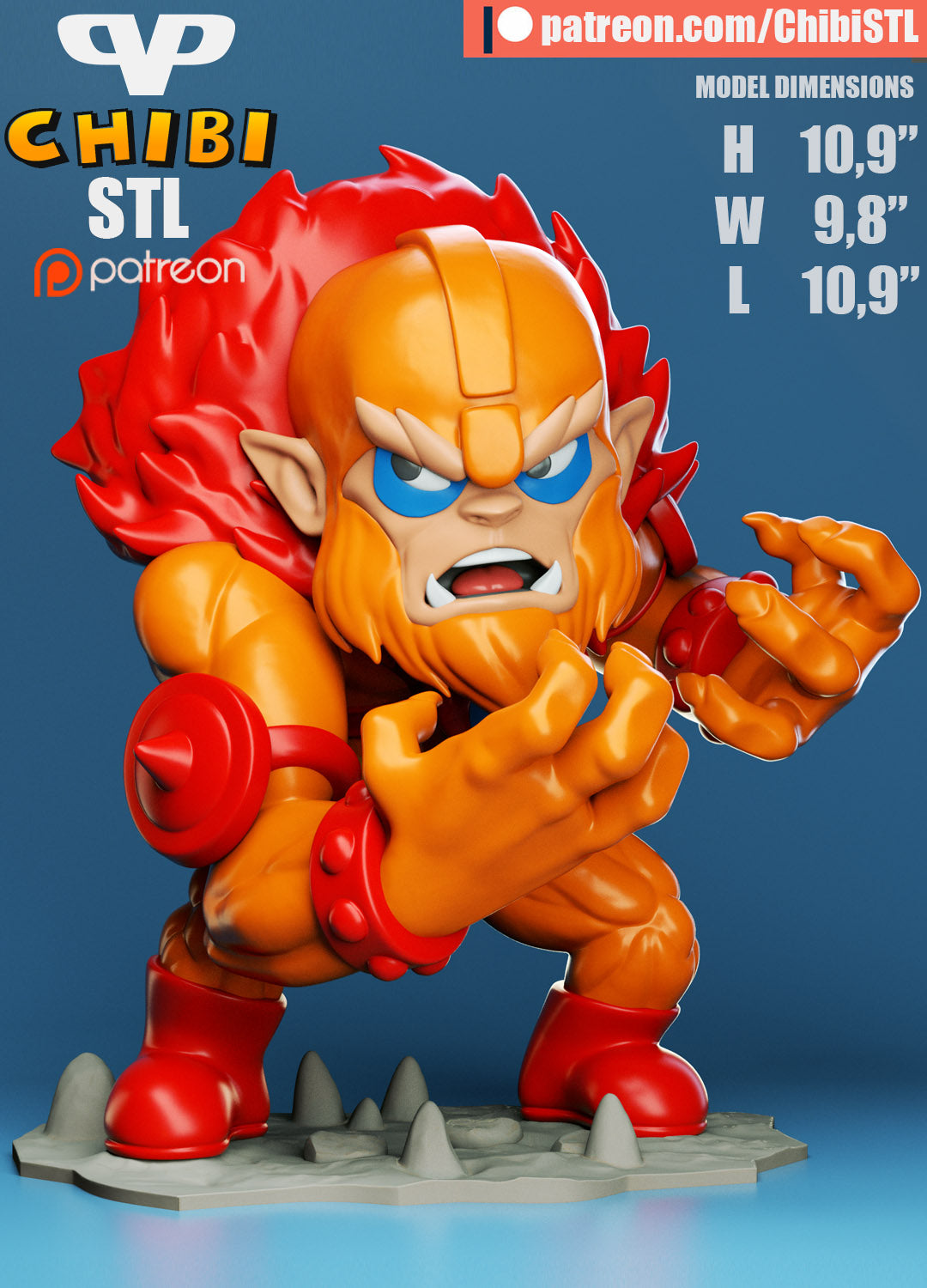 Beastman - Unassembled and Unpainted Garage Kit - Model Designed by ChibiSTL
