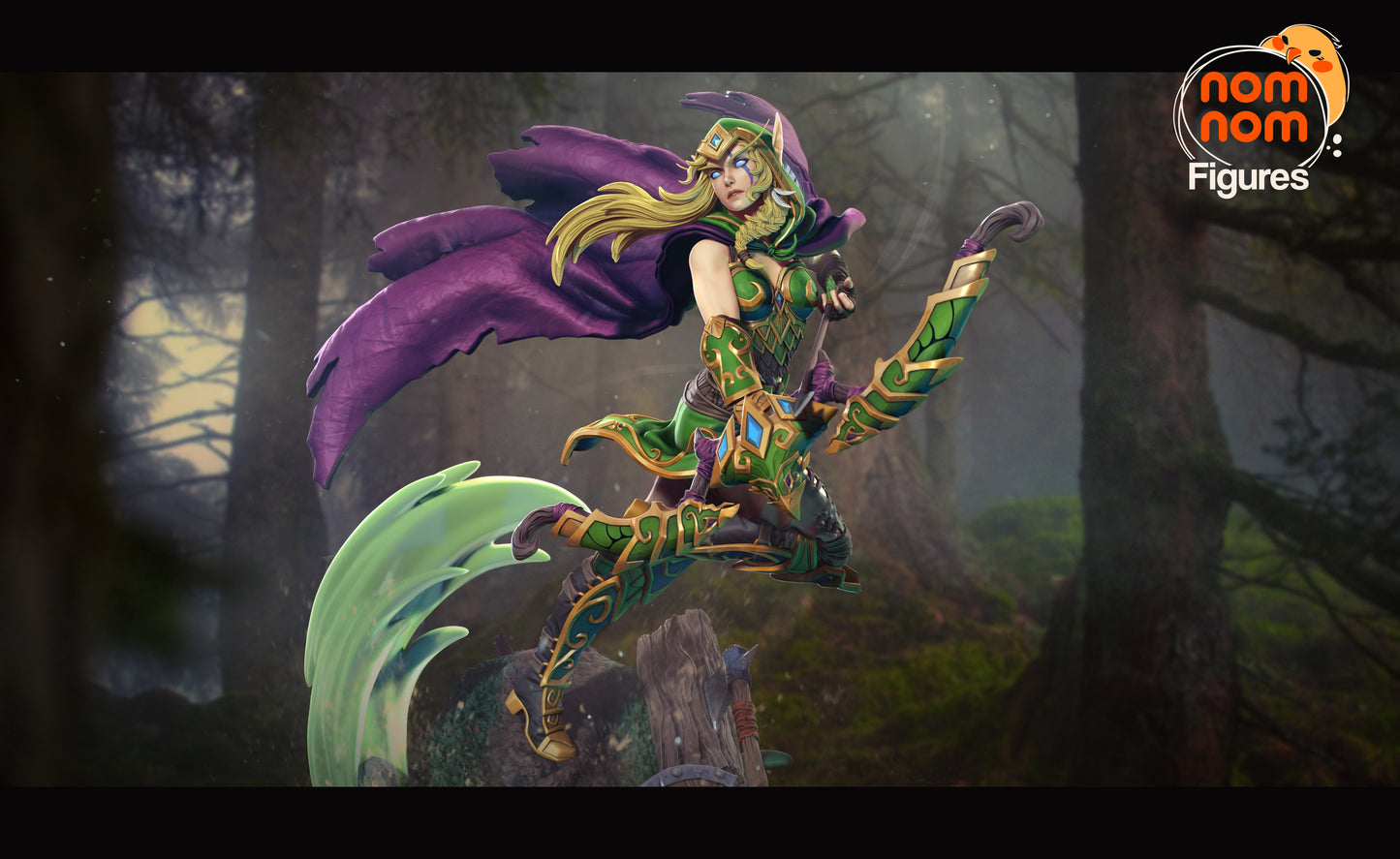 Alleria Windrunner - Unassembled and Unpainted Garage Kit - Model Designed by NomNom Figures