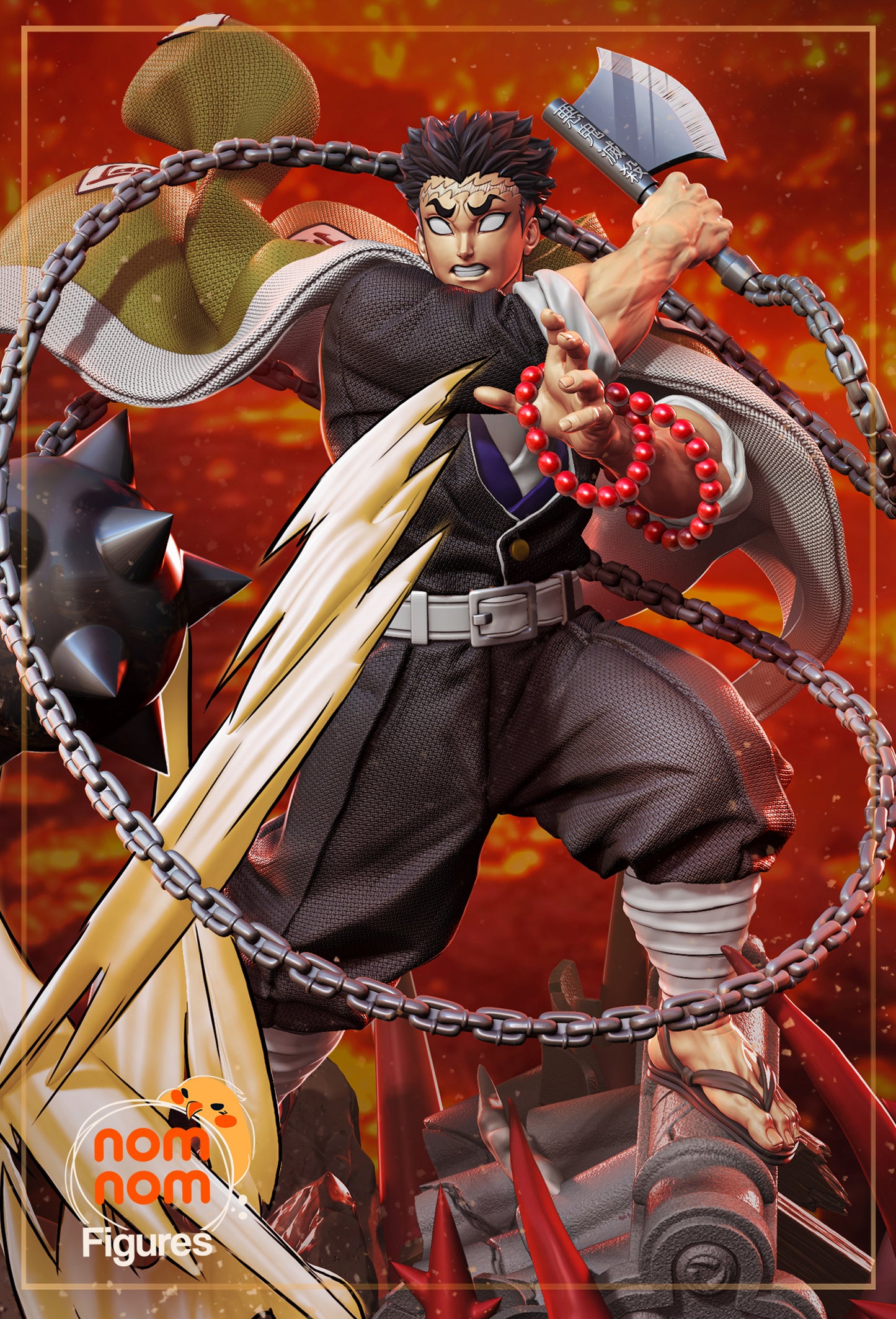 Gyomei - Unassembled and Unpainted Garage Kit - Model Designed by NomNom Figures
