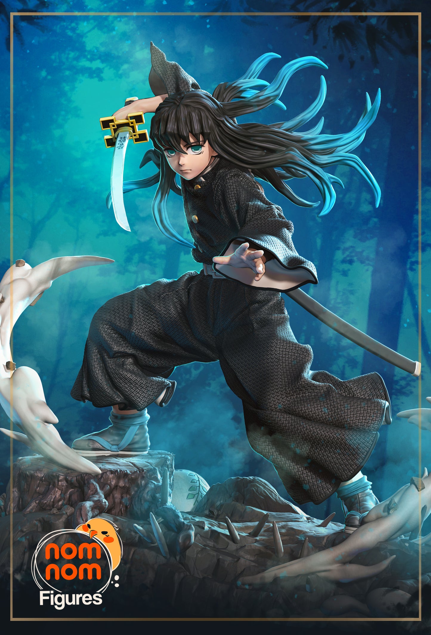Muichiro - Unassembled and Unpainted Garage Kit - Model Designed by NomNom Figures