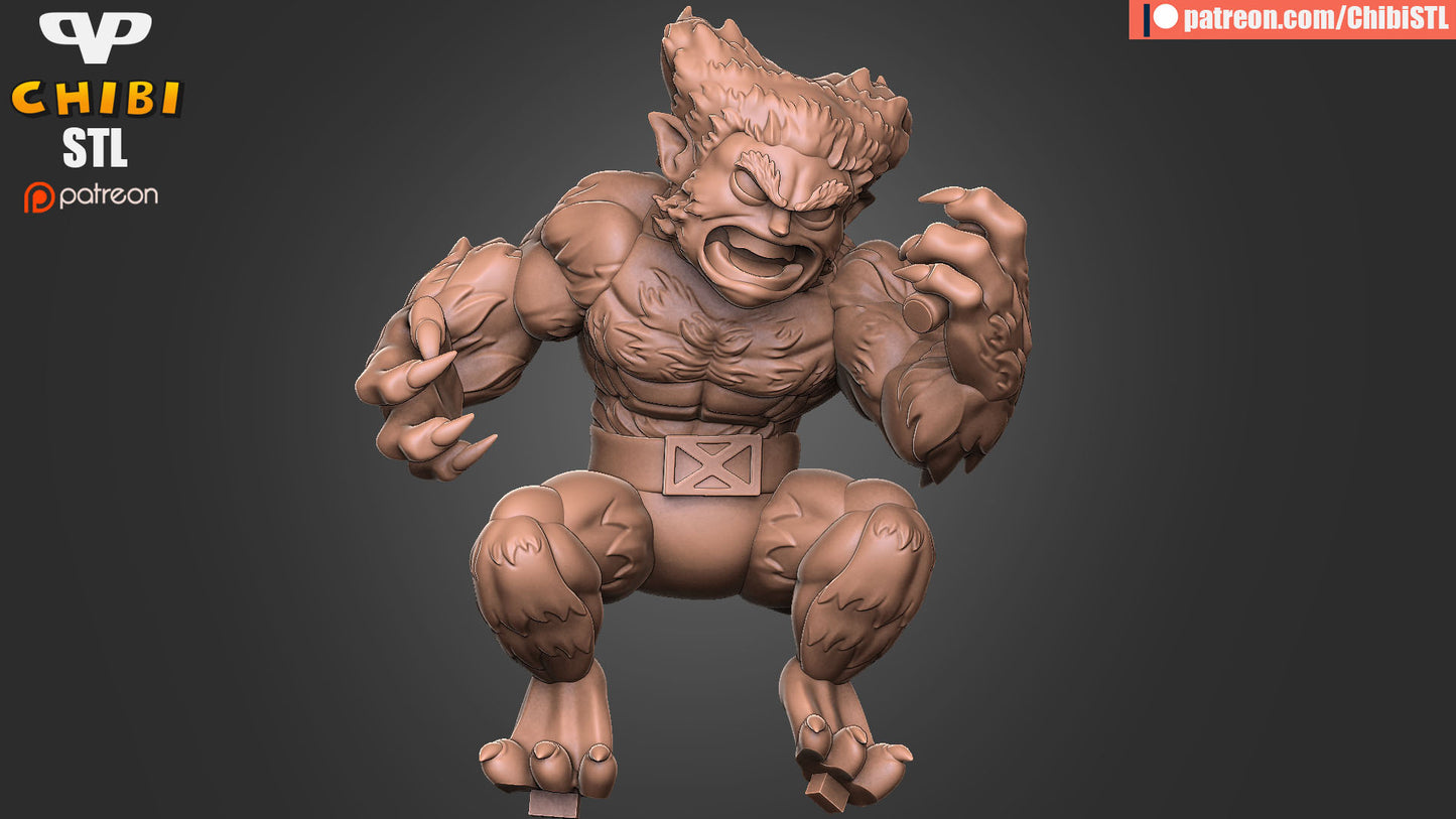 X-Men vs Sentinel Diorama - Unassembled and Unpainted Garage Kit - Model Designed by ChibiSTL