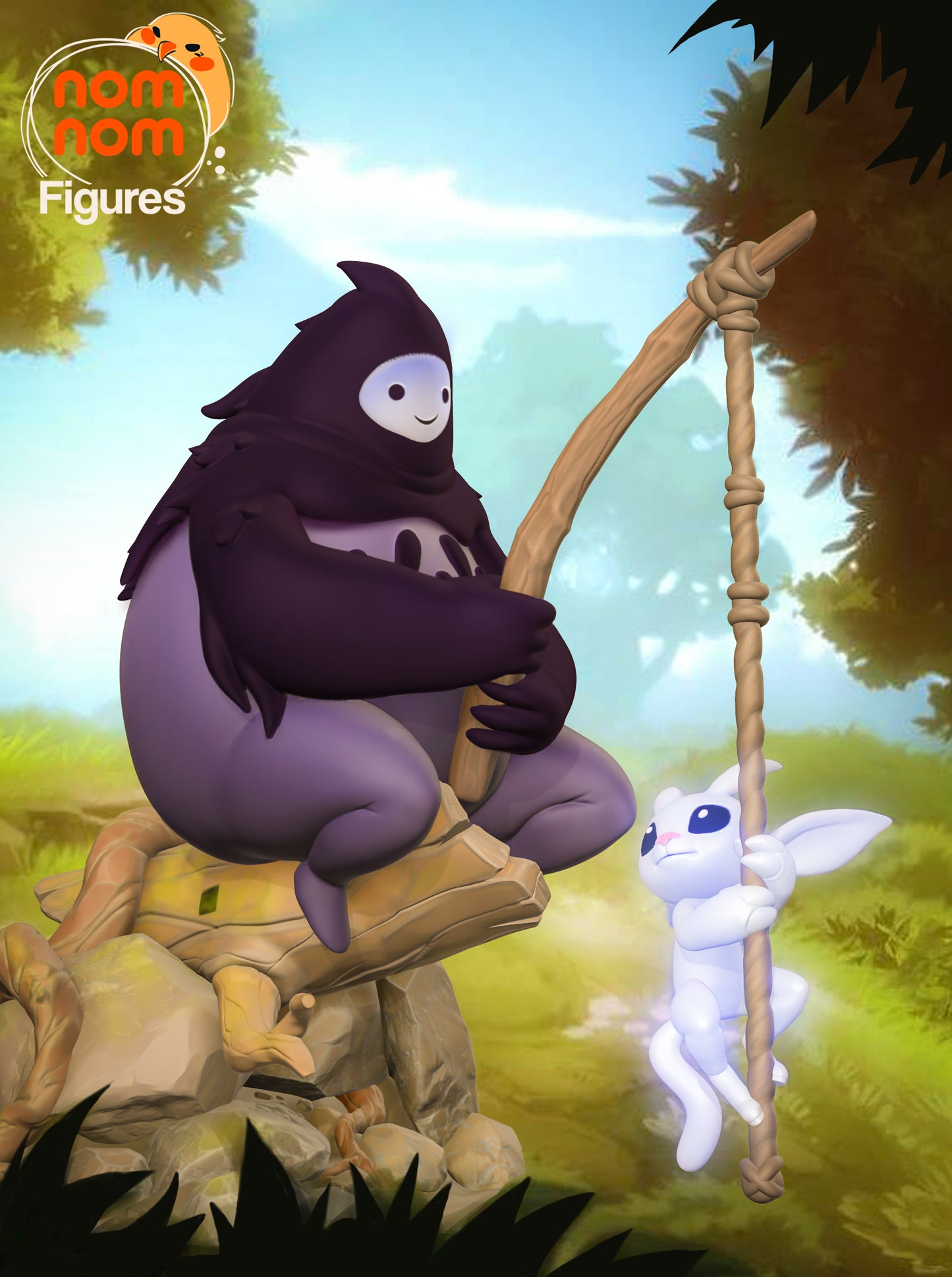 Ori and Naru - Unassembled and Unpainted Garage Kits - Model Designed by NomNom Figures