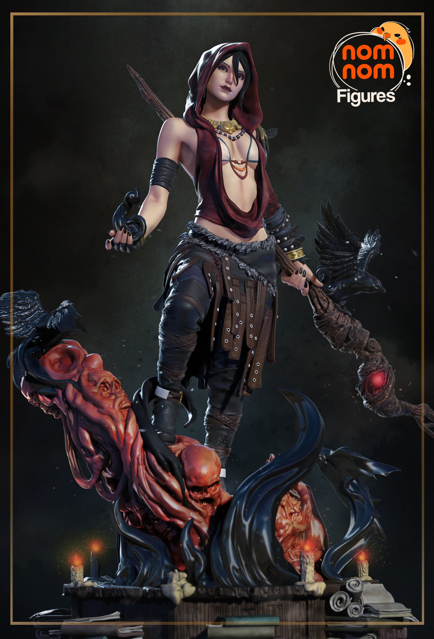 Morrigan - Unassembled and Unapinted Garage Kit - Model Deisgned by NomNom Figures