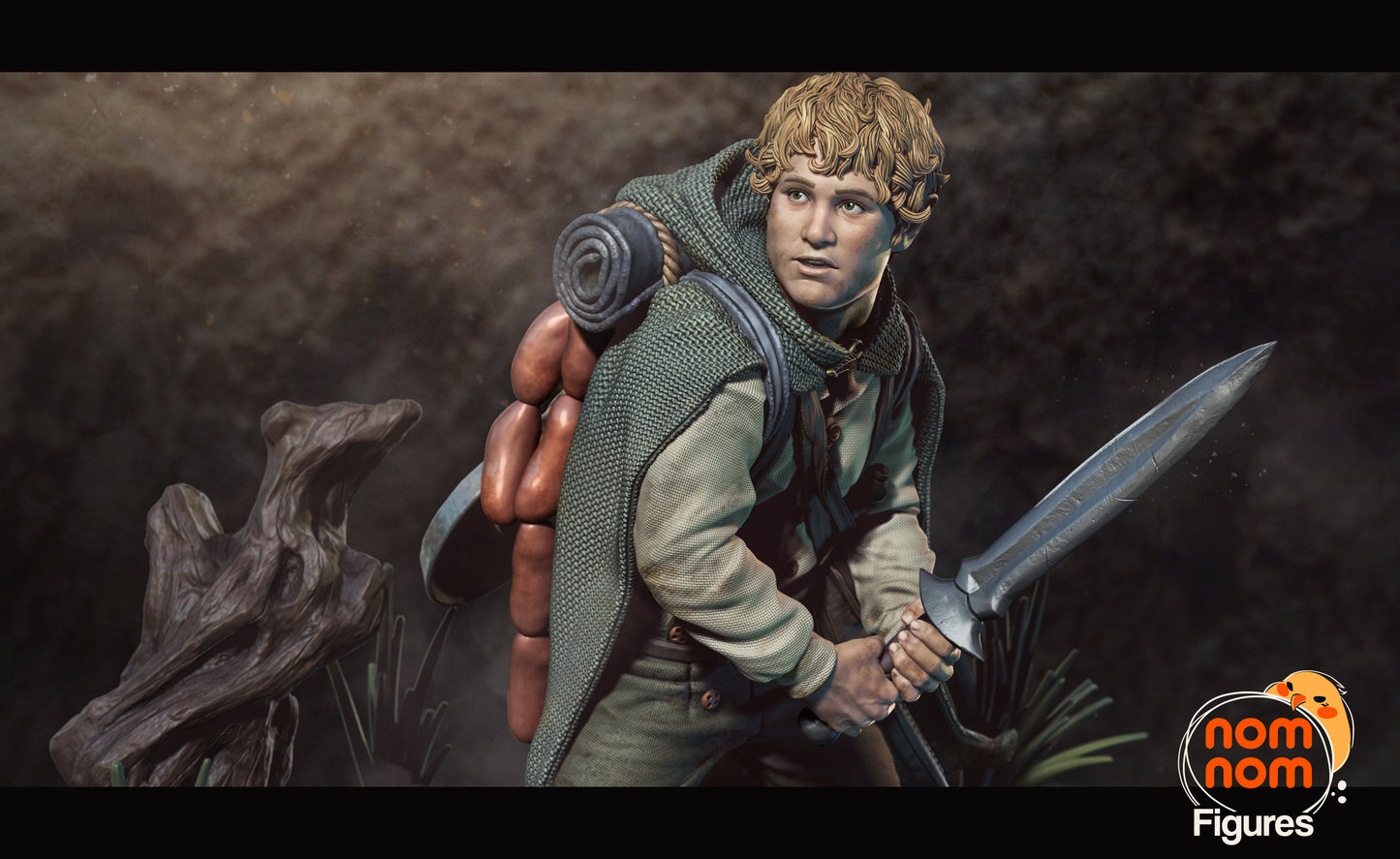 Samwise Gamgee - Unassembled and Unpainted Garage Kit - Model Designed by NomNom Figures