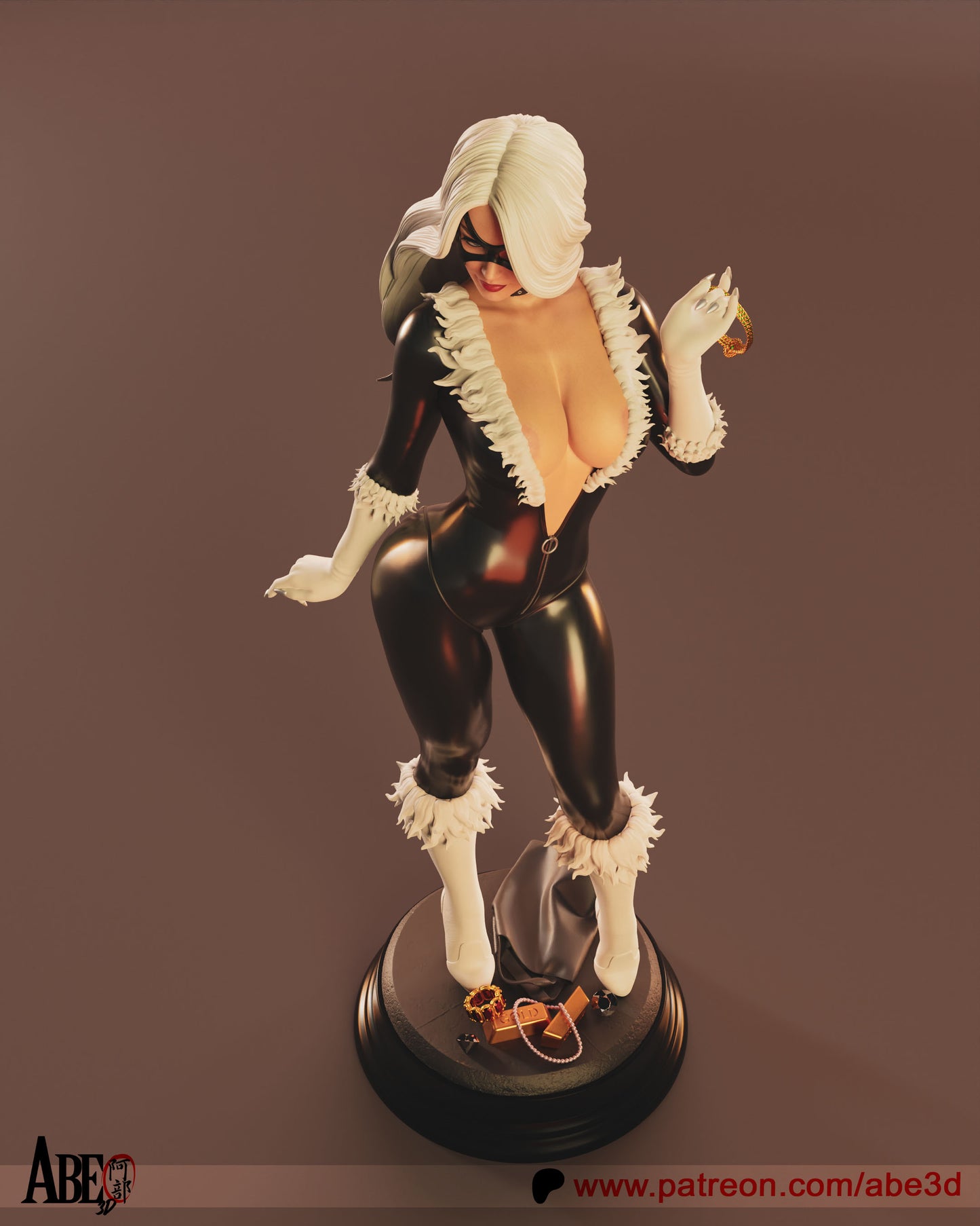 Black Cat - Unassembled and Unpainted Garage Kit - Model Designed by Abe3D
