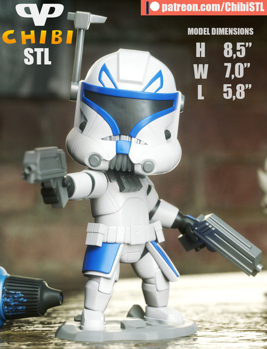 Captain Rex - Unassembled and Unpainted Garage Kit - Model Designed by ChibiSTL