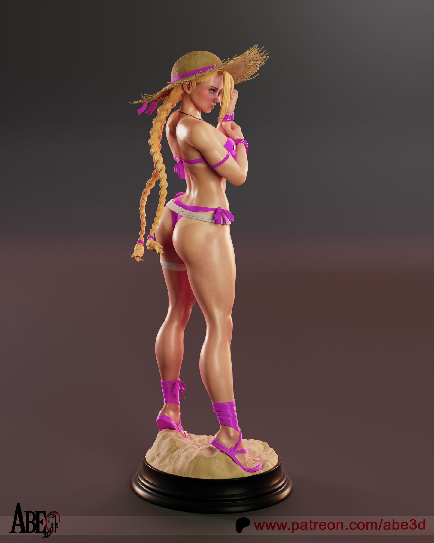 SF6 Cammy CST4 Outfit - (Hat can come on and off) Unassembled and Unpainted Garage Kit - Model Designed by Abe3D