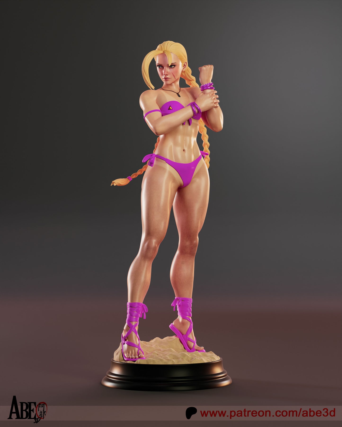 SF6 Cammy CST4 Outfit - (Hat can come on and off) Unassembled and Unpainted Garage Kit - Model Designed by Abe3D
