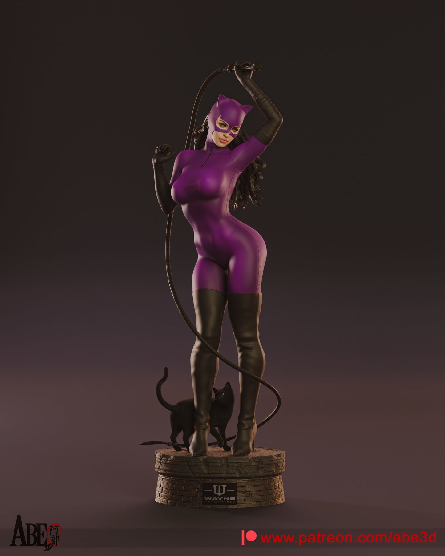Catwoman (HAIR/HEAD VARIANT INCLUDED) - Unassembled and Unpainted Garage Kit - Model Designed by Abe3d