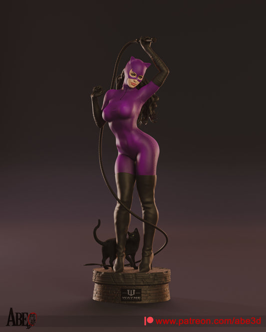 Catwoman (HAIR/HEAD VARIANT INCLUDED) - Unassembled and Unpainted Garage Kit - Model Designed by Abe3d