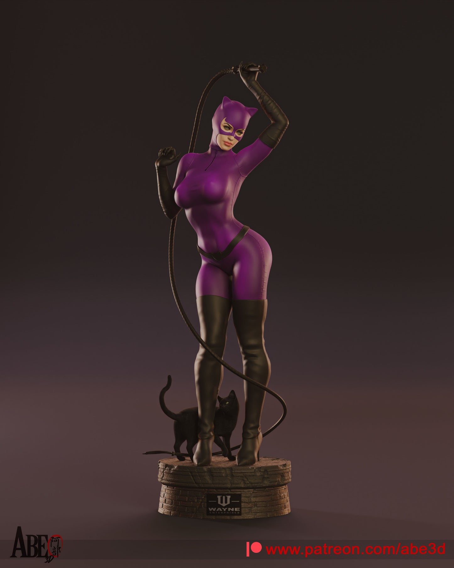 Catwoman (HAIR/HEAD VARIANT INCLUDED) - Unassembled and Unpainted Garage Kit - Model Designed by Abe3d