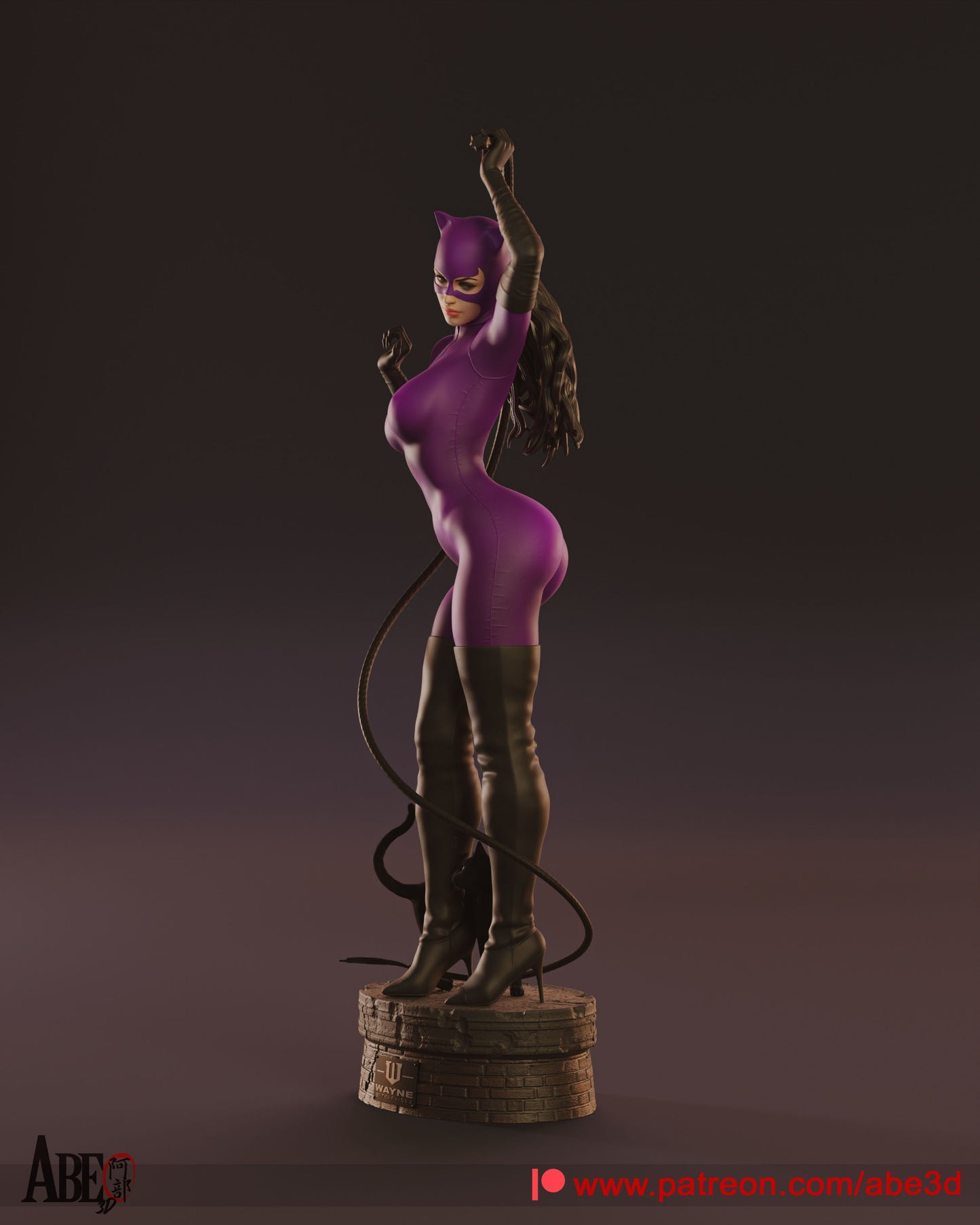 Catwoman (HAIR/HEAD VARIANT INCLUDED) - Unassembled and Unpainted Garage Kit - Model Designed by Abe3d