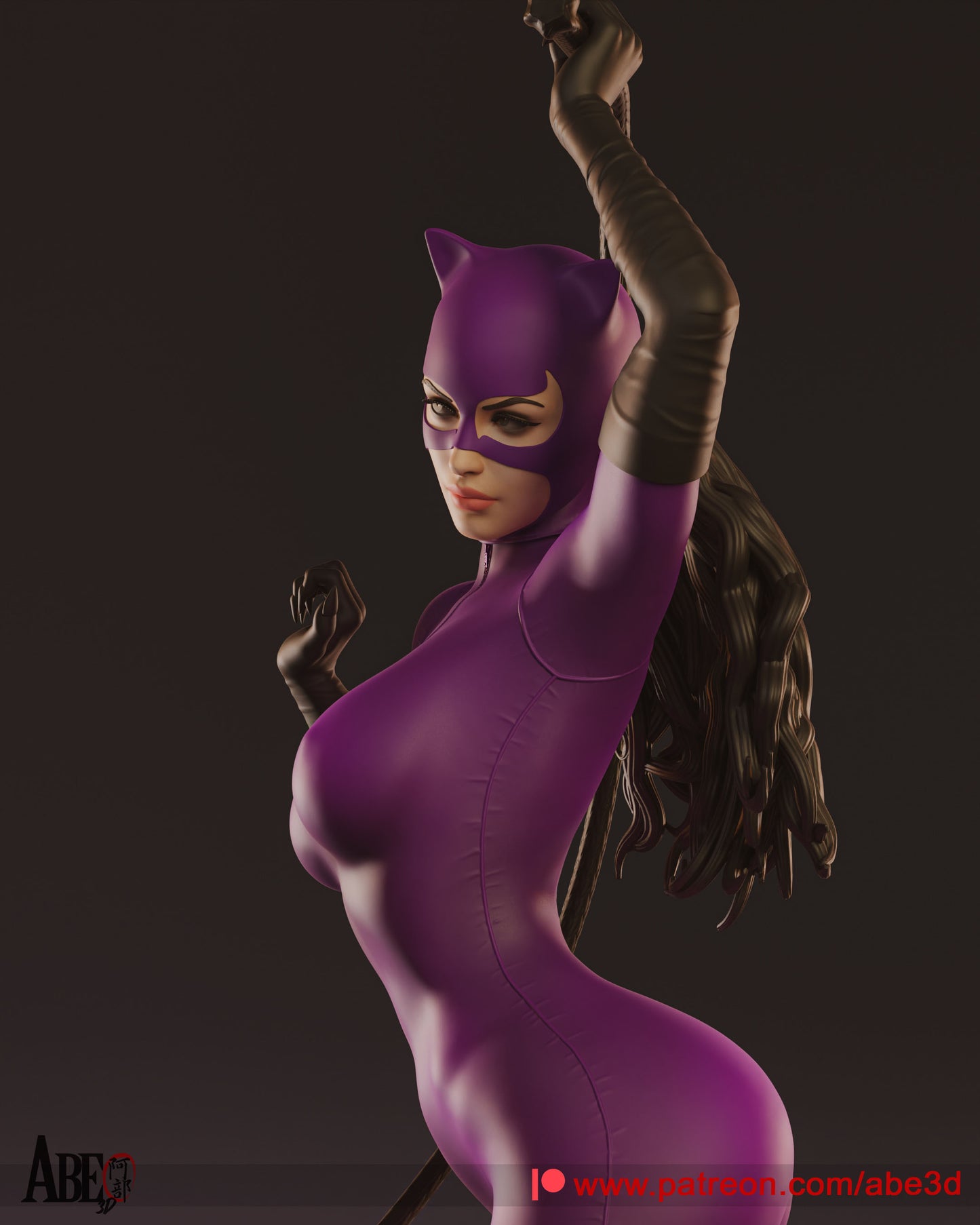 Catwoman (HAIR/HEAD VARIANT INCLUDED) - Unassembled and Unpainted Garage Kit - Model Designed by Abe3d