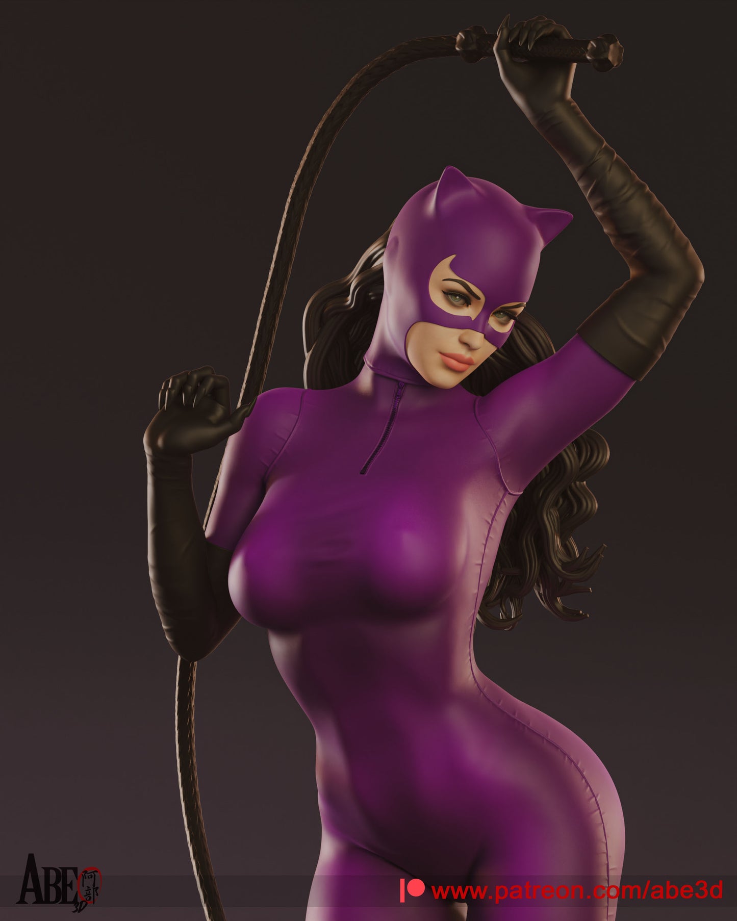 Catwoman (HAIR/HEAD VARIANT INCLUDED) - Unassembled and Unpainted Garage Kit - Model Designed by Abe3d