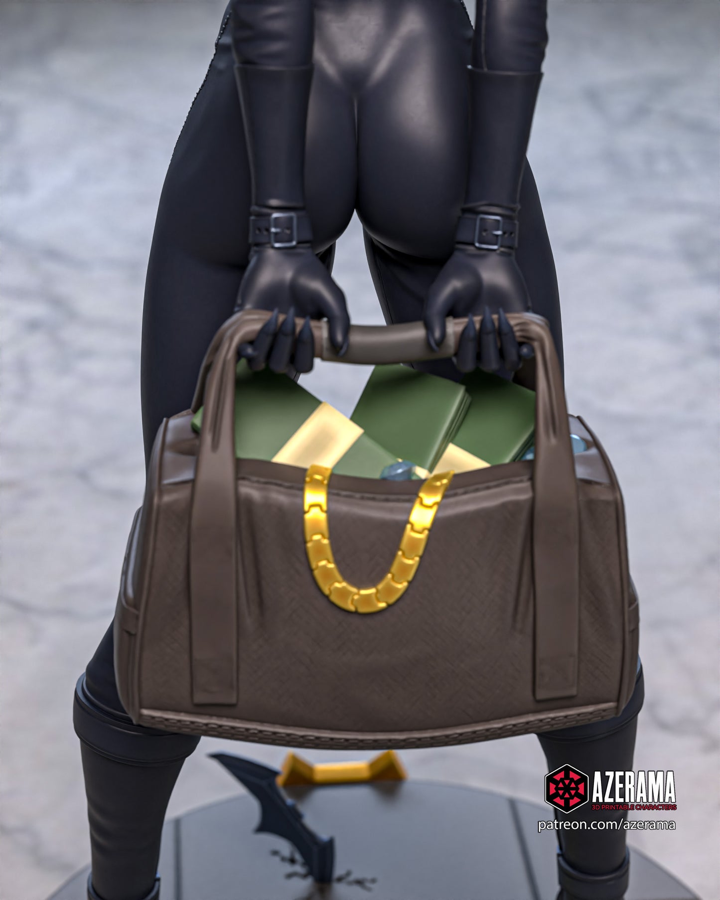 Anime Catwoman - Unassembled and Unpainted Garage Kit - Model Designed by Azerama
