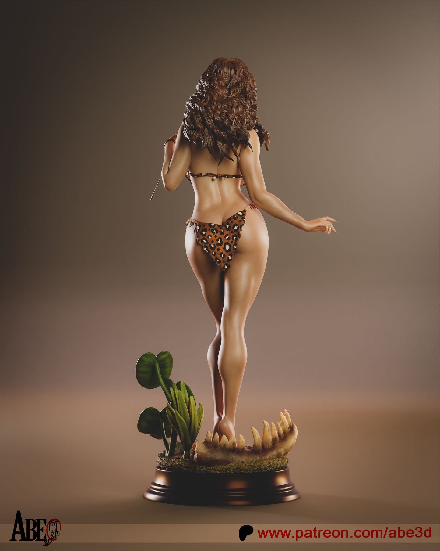 Cavewoman (Meriam) - Unassembled and Unpainted Garage Kit - Model Designed by Abe3D