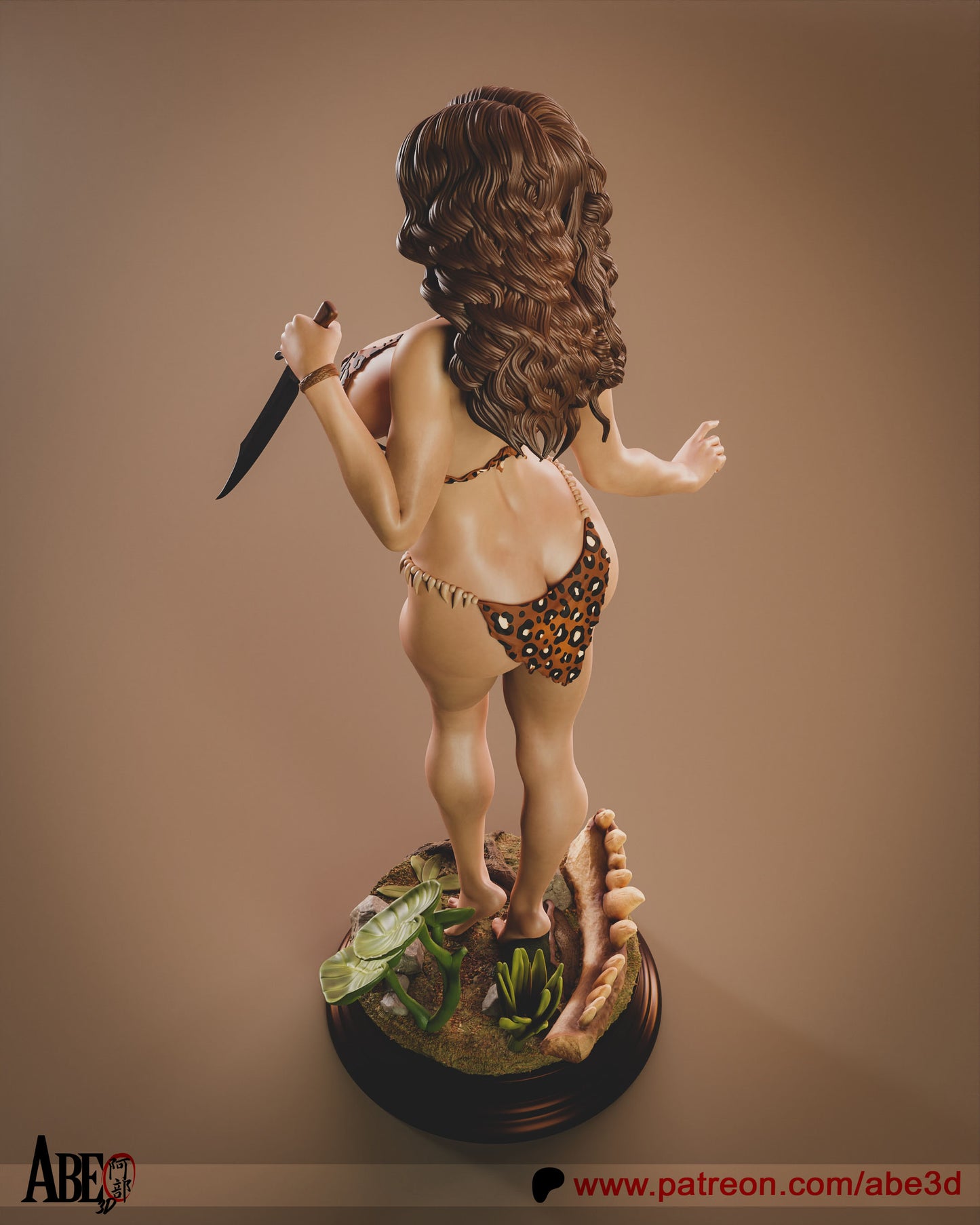 Cavewoman (Meriam) - Unassembled and Unpainted Garage Kit - Model Designed by Abe3D