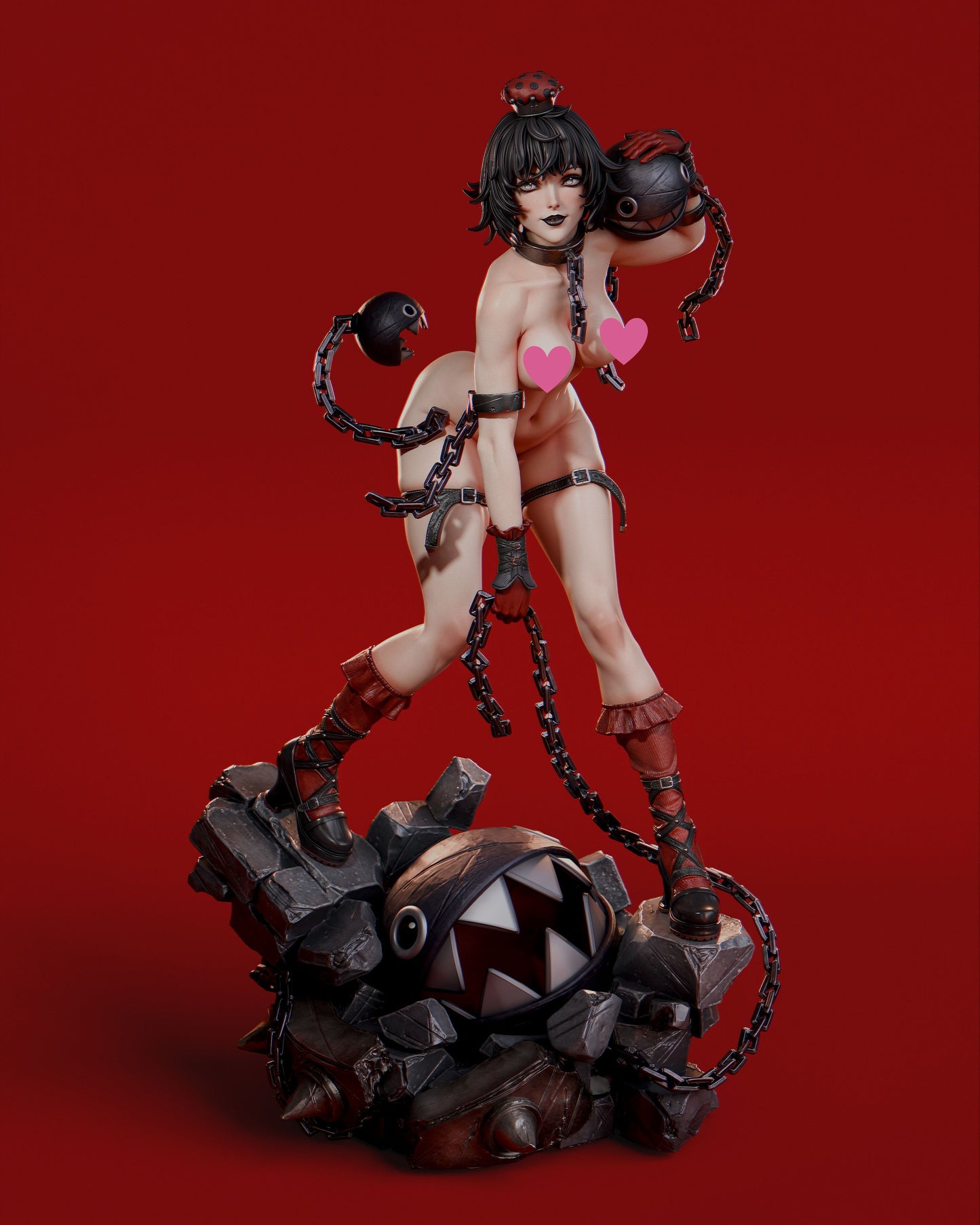 Chompette NSFW - (VARIANT PARTS INCLUDED) - Unassembled and Unpainted Garage Kit - Model Designed by Abe3D/Davi