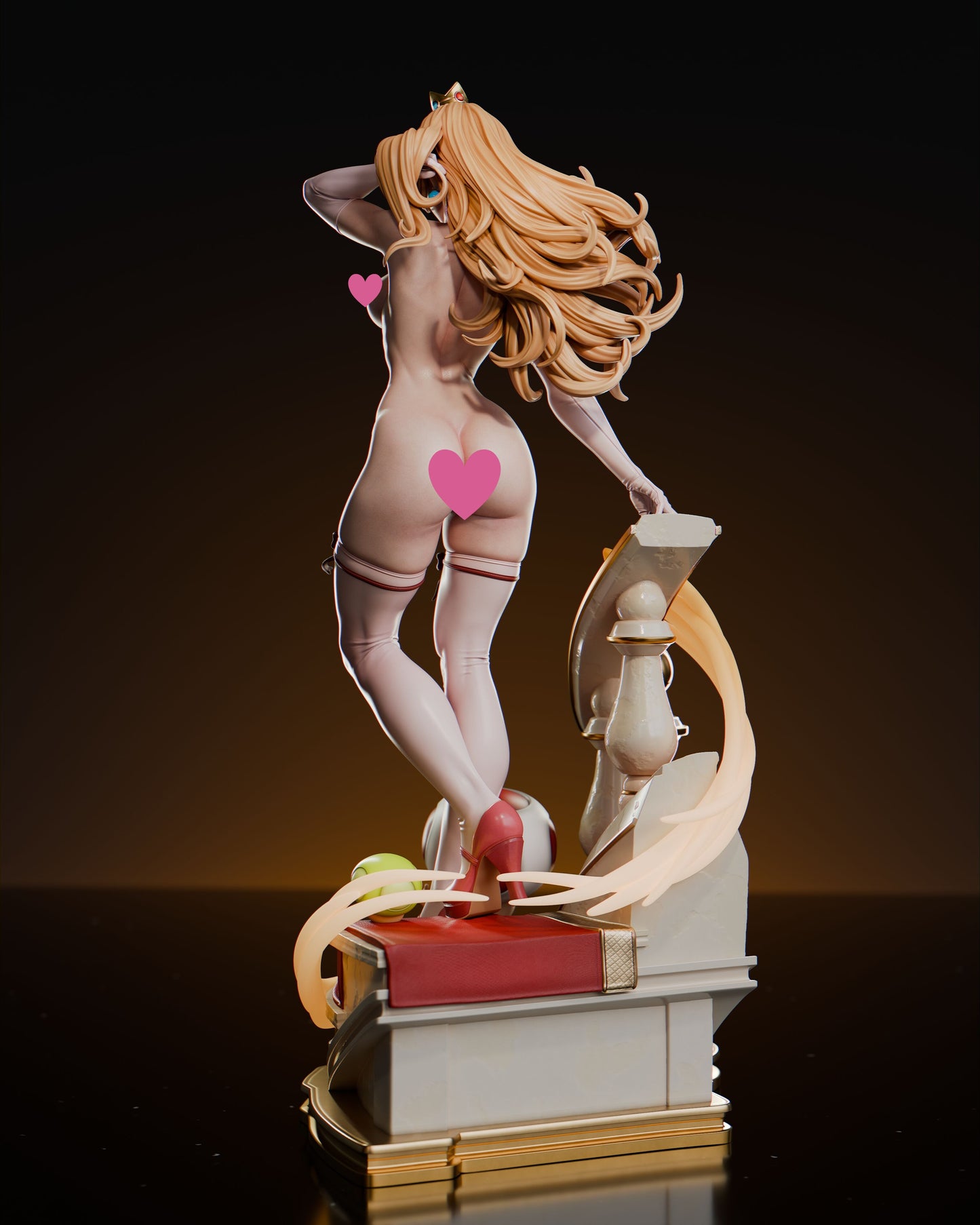 Princess Peach NSFW - Unassembled and Unpainted Garage Kit - Model Designed by Abe3D/Davi