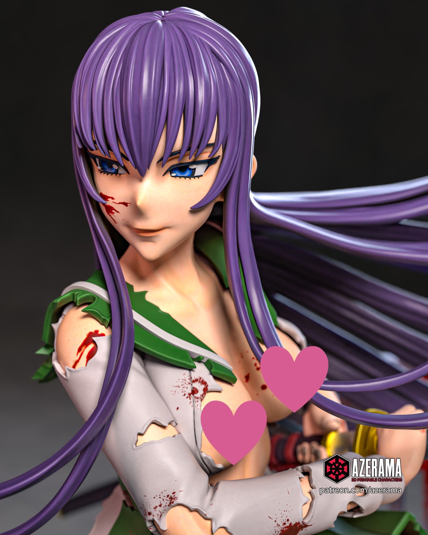 Saeko x Rei NSFW - Unassembled and Unpainted Garage Kit - Model Designed by Azerama
