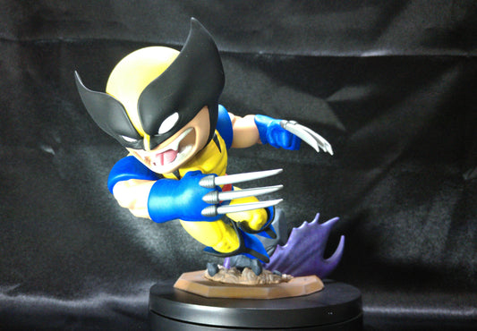 Chibi Wolverine - 3D Printed, PAINTED, unassembled Figurine - Model Designed by ChibiSTL
