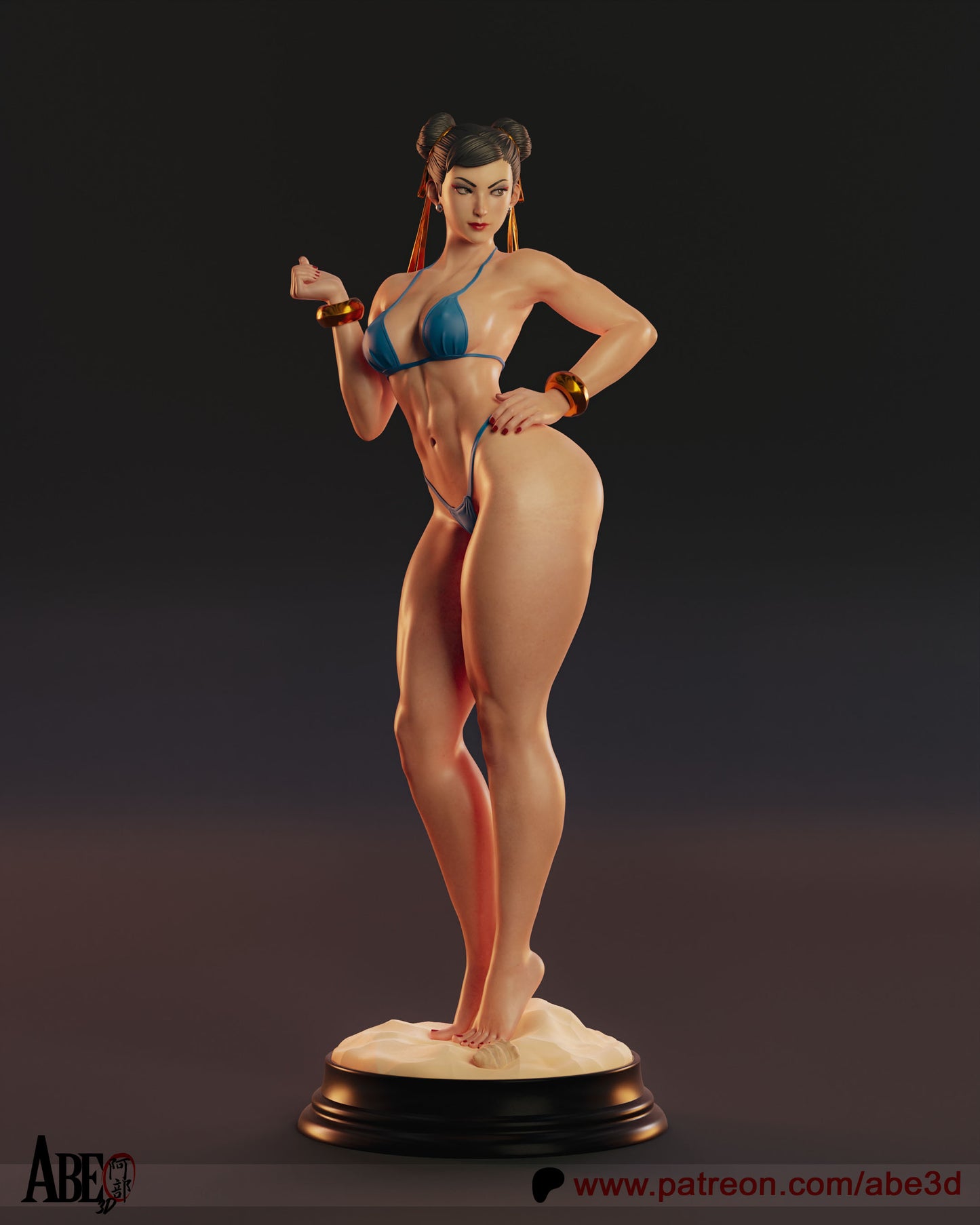 Chun Li SF 6 Bikini - Unassembled and Unpainted Garage Kit - Model Designed by Abe3d